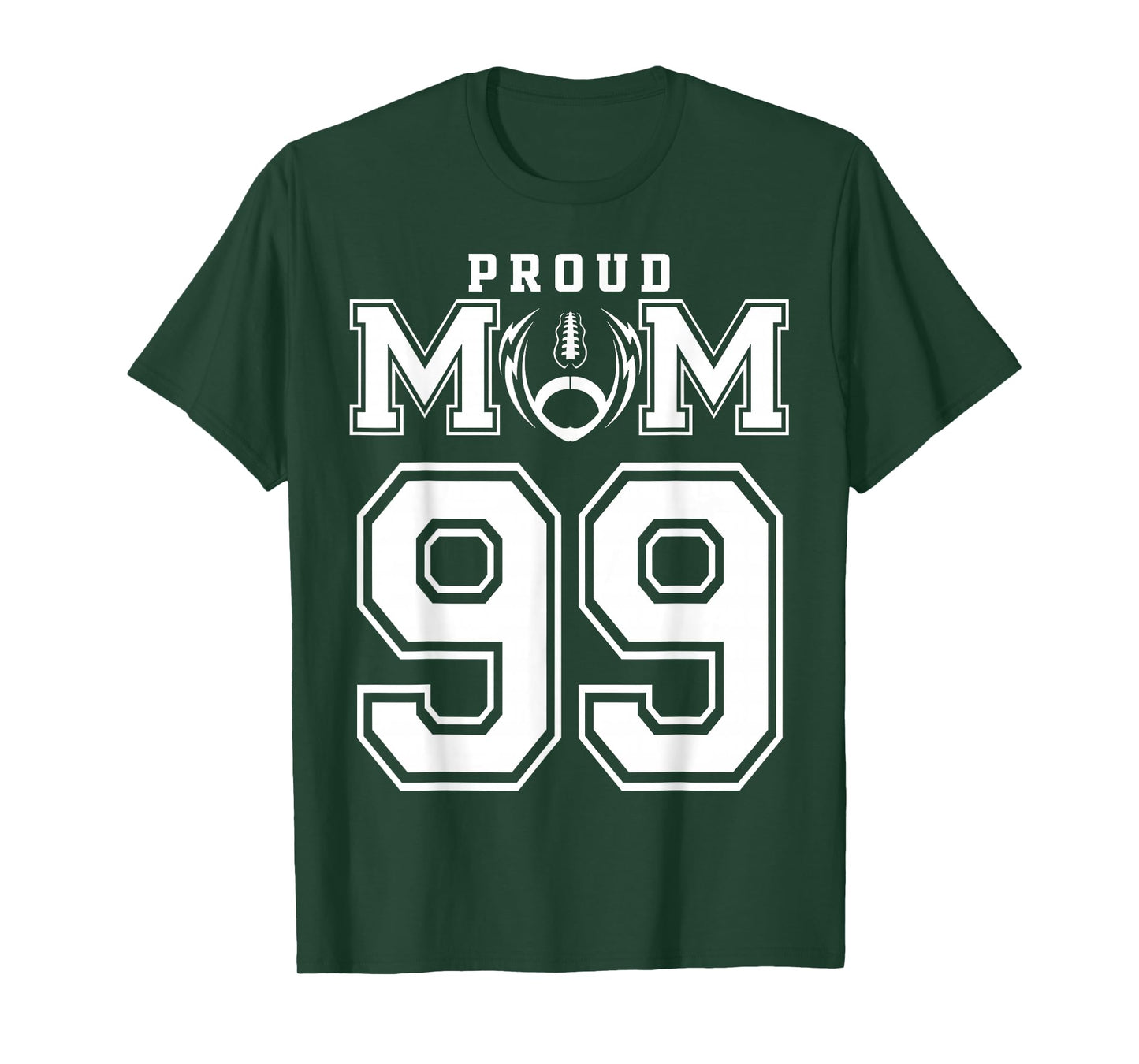 Custom Proud Football Mom Number 99 Personalized For Women T-Shirt