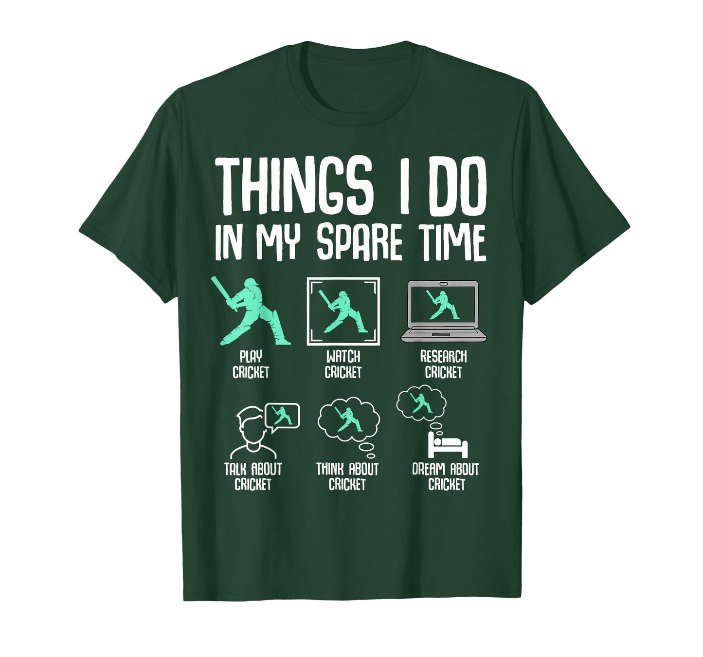 Cricket Things I Do In My Spare Time Kids Boys Youth T-Shirt