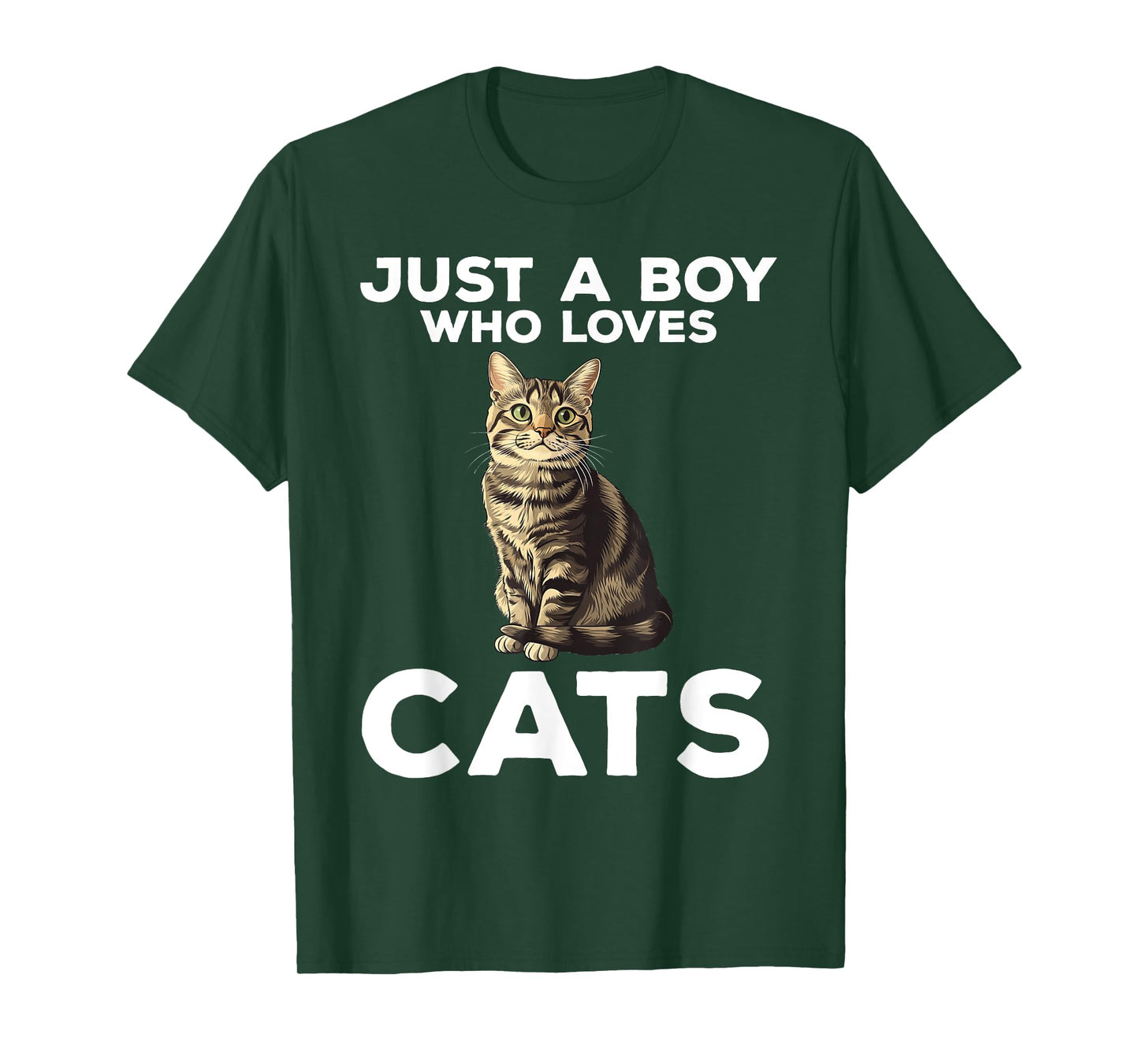 Just A Boy Who Loves Cats Cute Cat T-Shirt