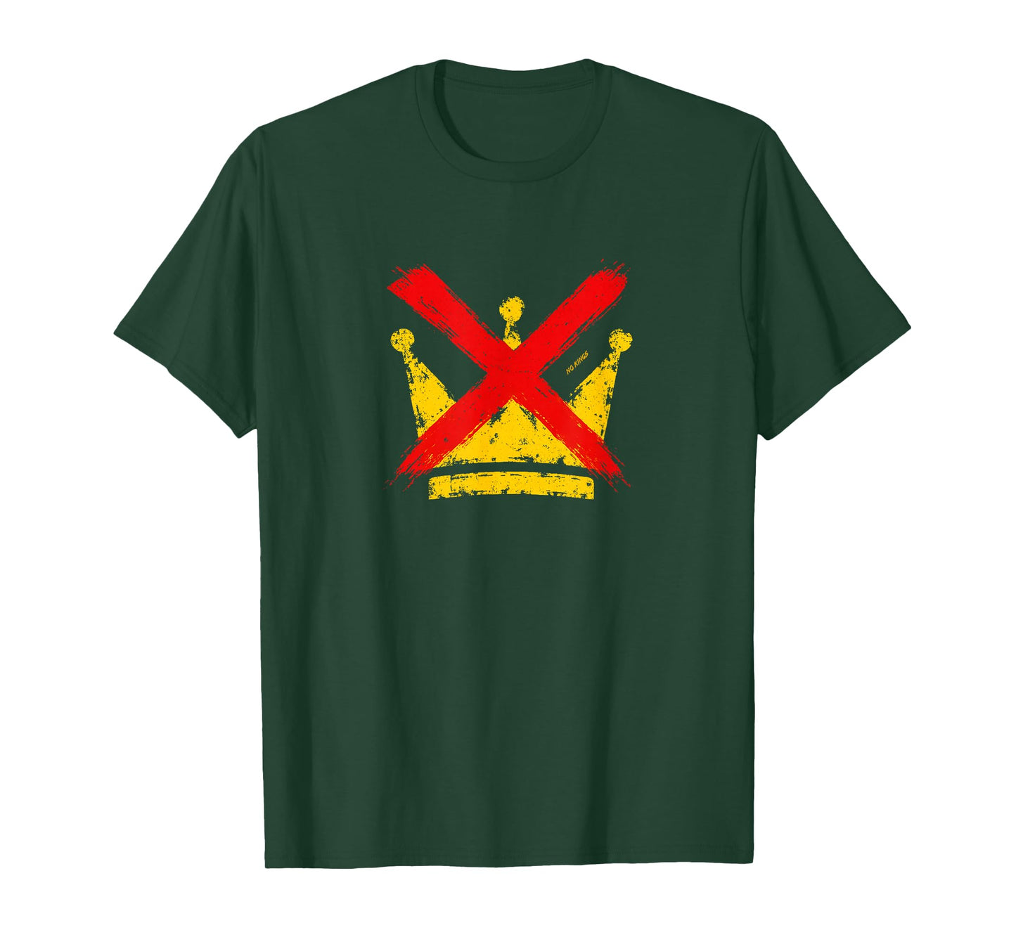 No Kings Vintage Crown Grunge Street Art Style T-Shirt
