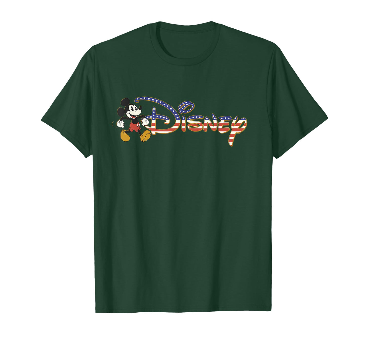 Disney Americana Mickey Mouse USA Vacation Trip Logo T-Shirt