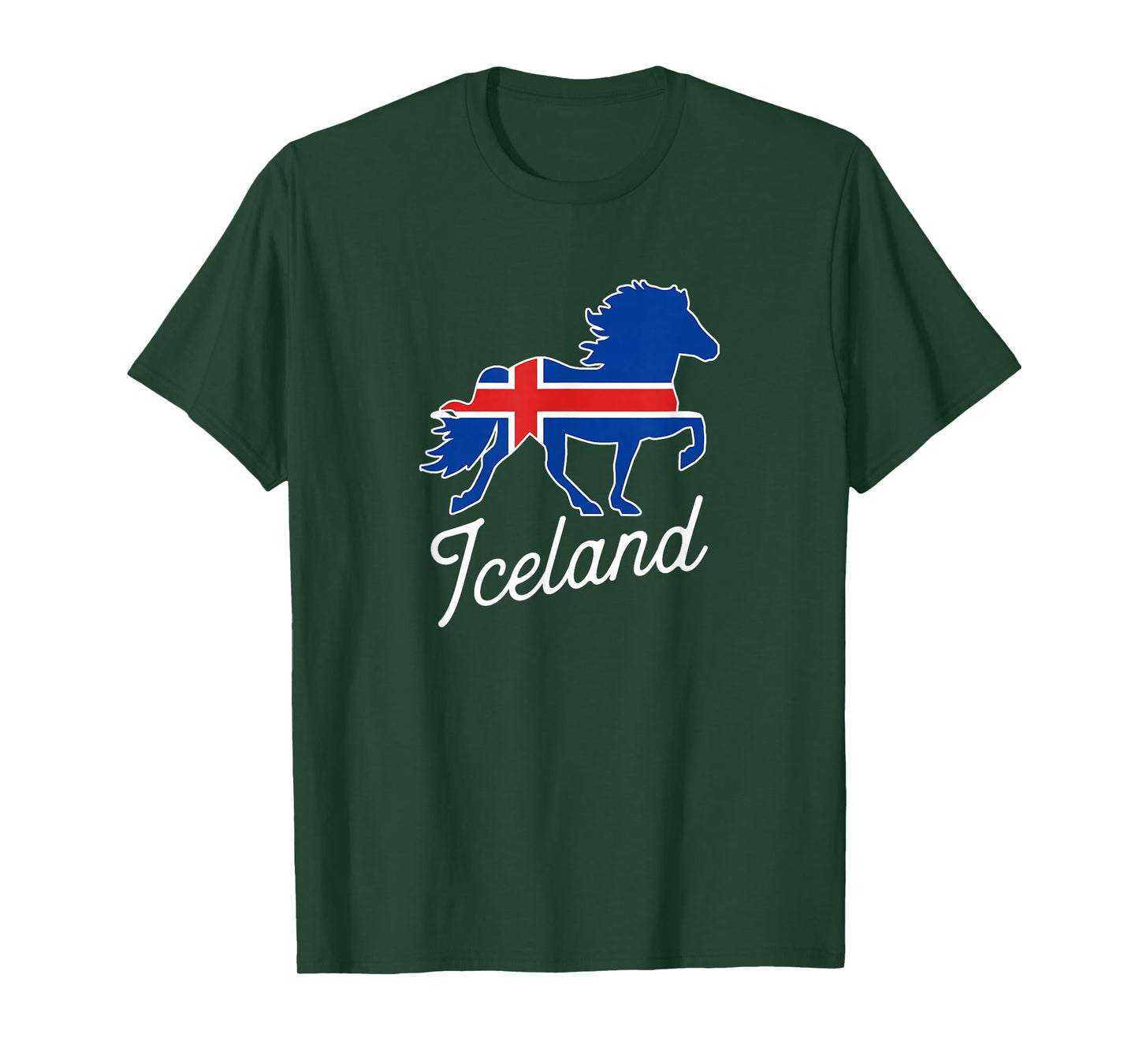 Flag of Iceland Shirt with Horse T-Shirt