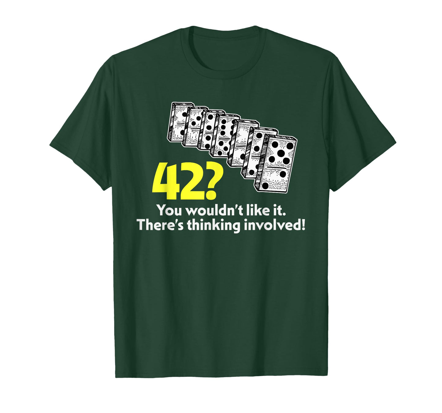Funny Dominoes Game 42 Forty Two Domino Player T-Shirt