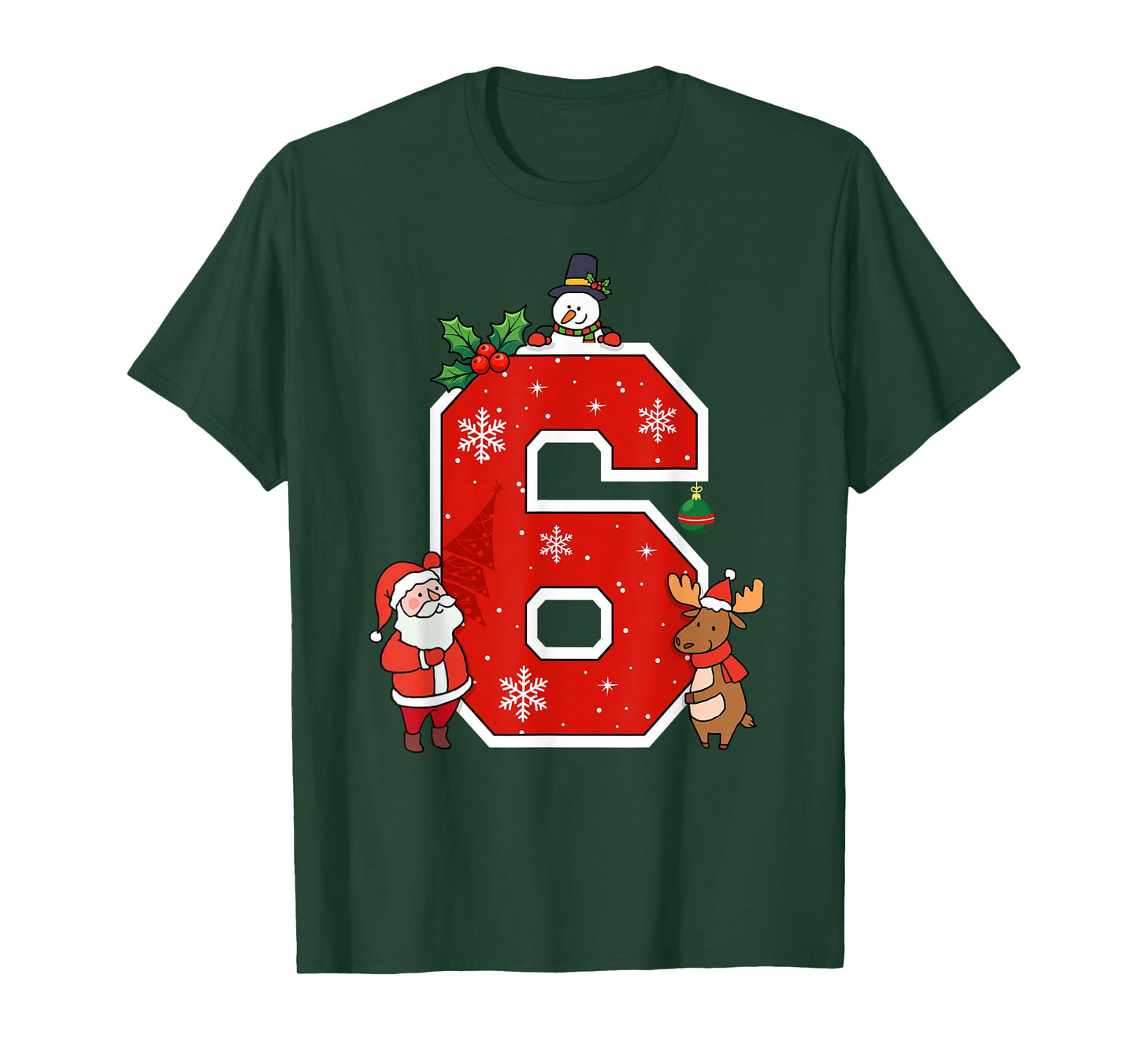 Number 6 7 Meme 67 Couple Pajamas Christmas Matching T-Shirt