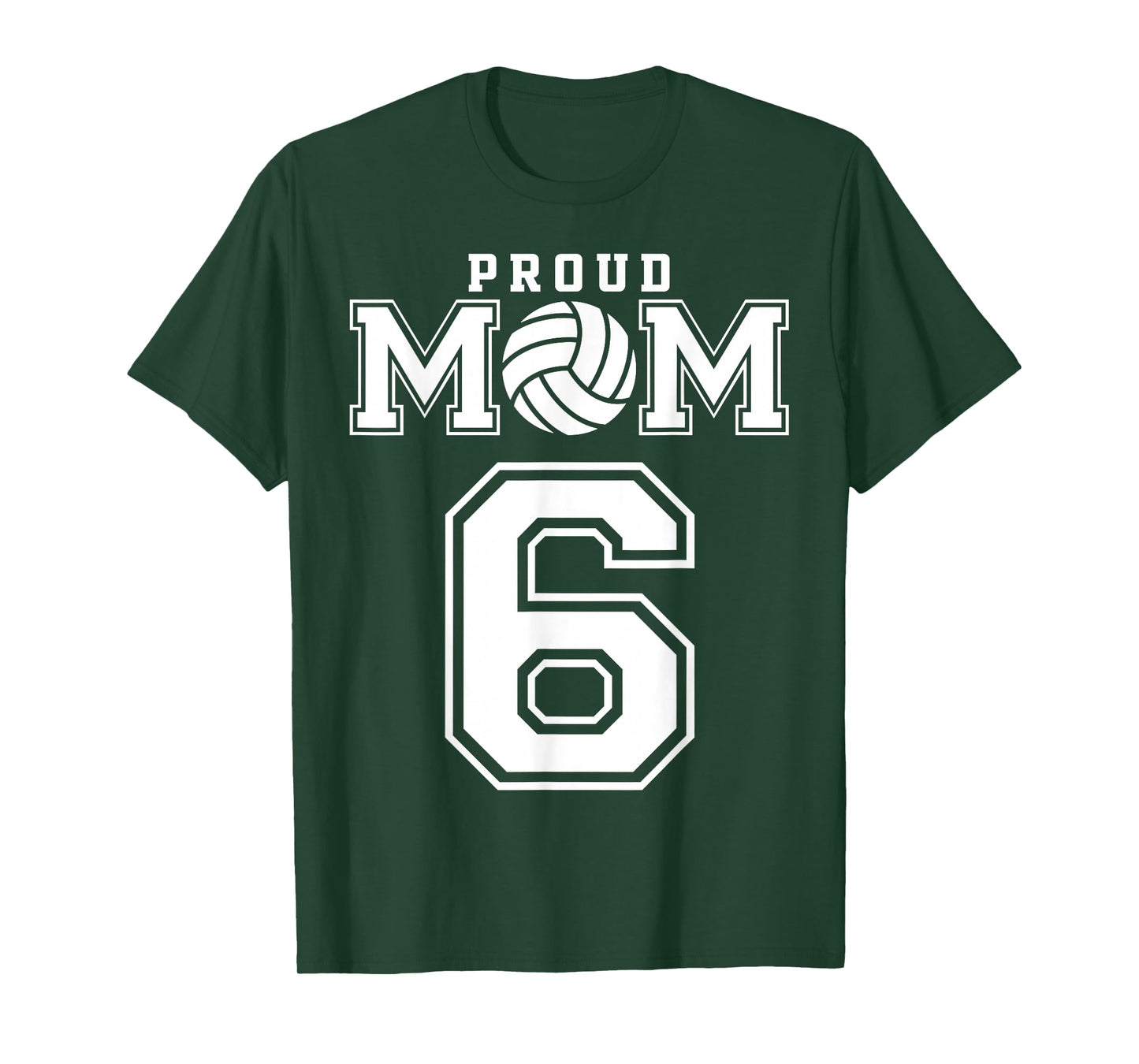 Custom Proud Volleyball Mom Number 6 Personalized Women T-Shirt