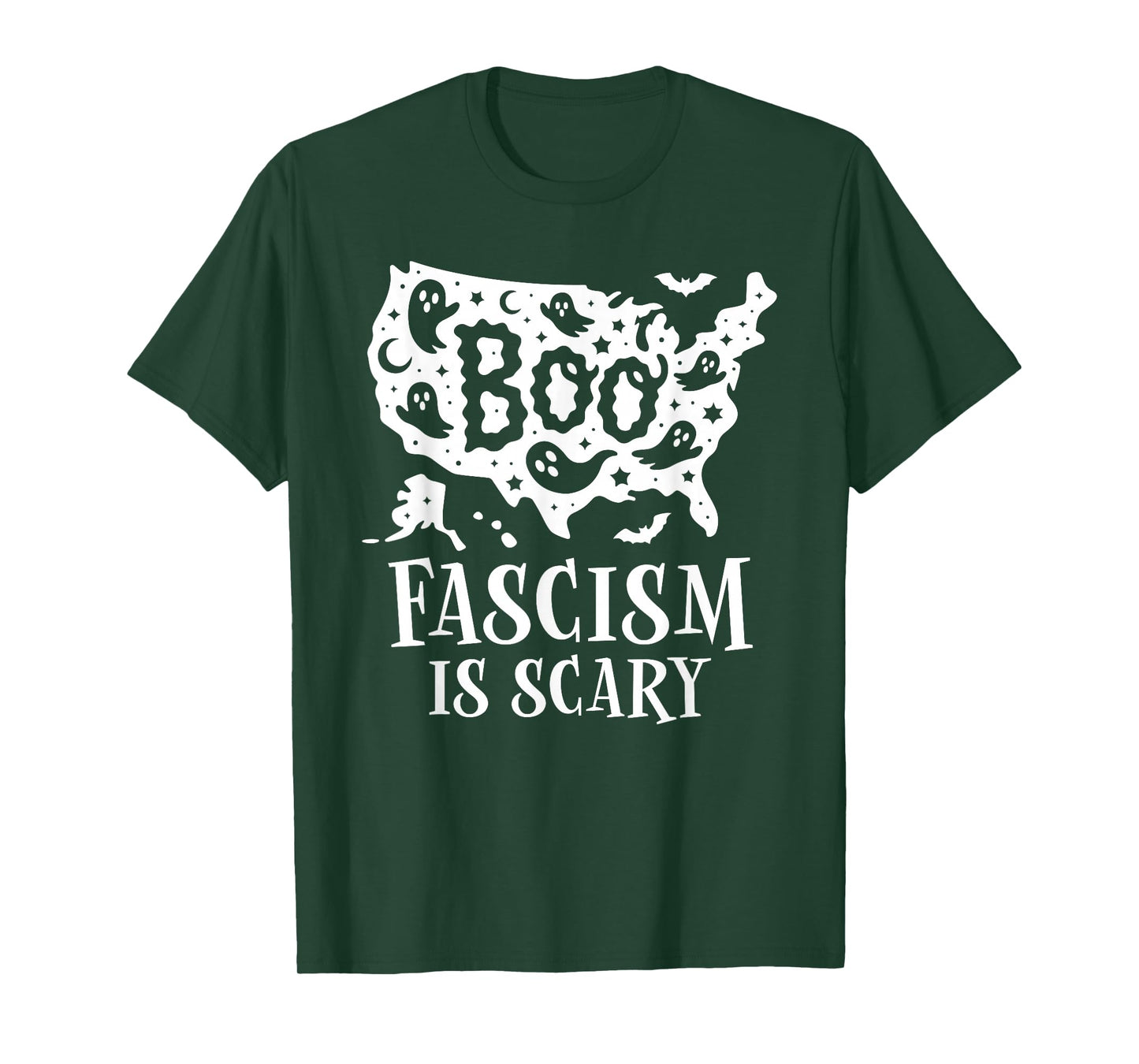 Boo Fascism Boo Sheet Resist No King America Halloween Ghost T-Shirt