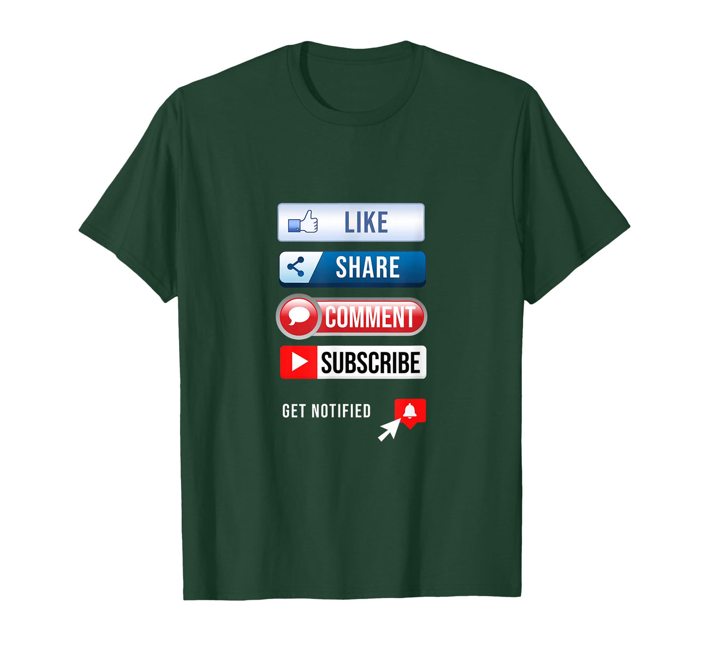 Social Media Like Share Comment Subscribe Vlogger T-Shirt