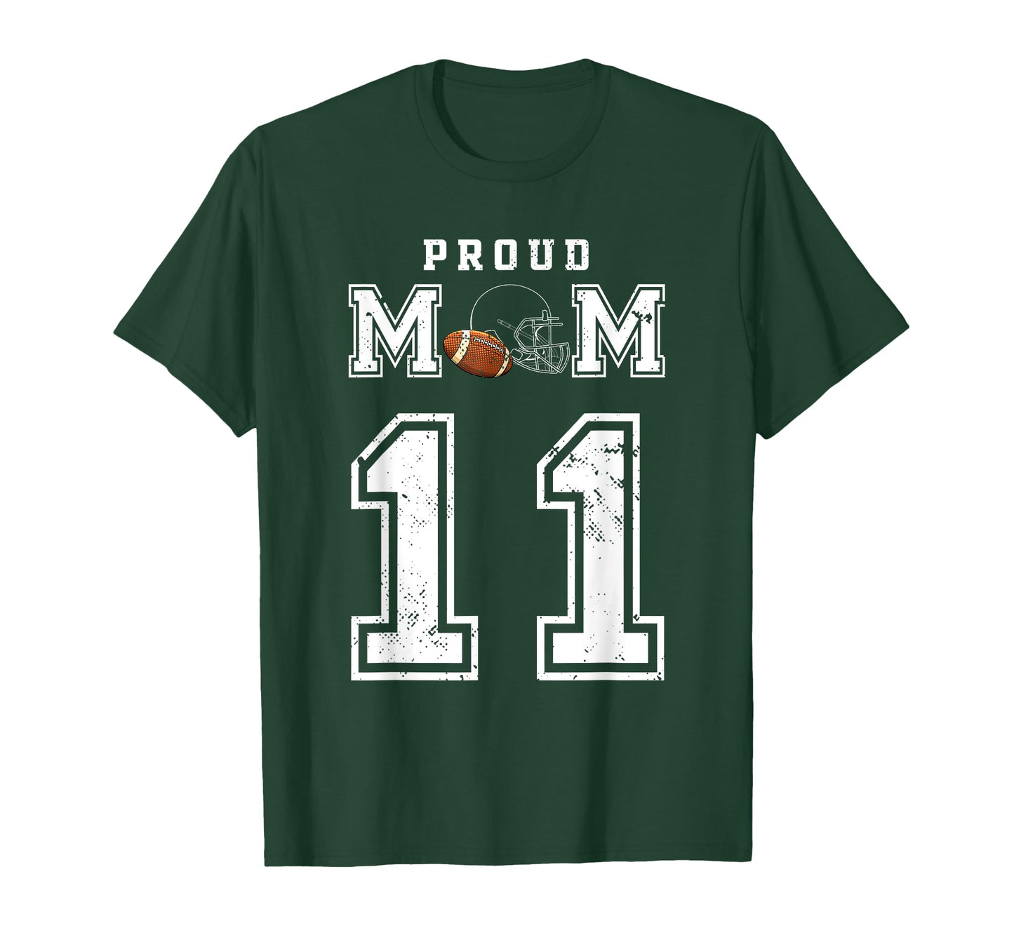 Custom Proud Football Mom Number 11 Personalized For Women T-Shirt