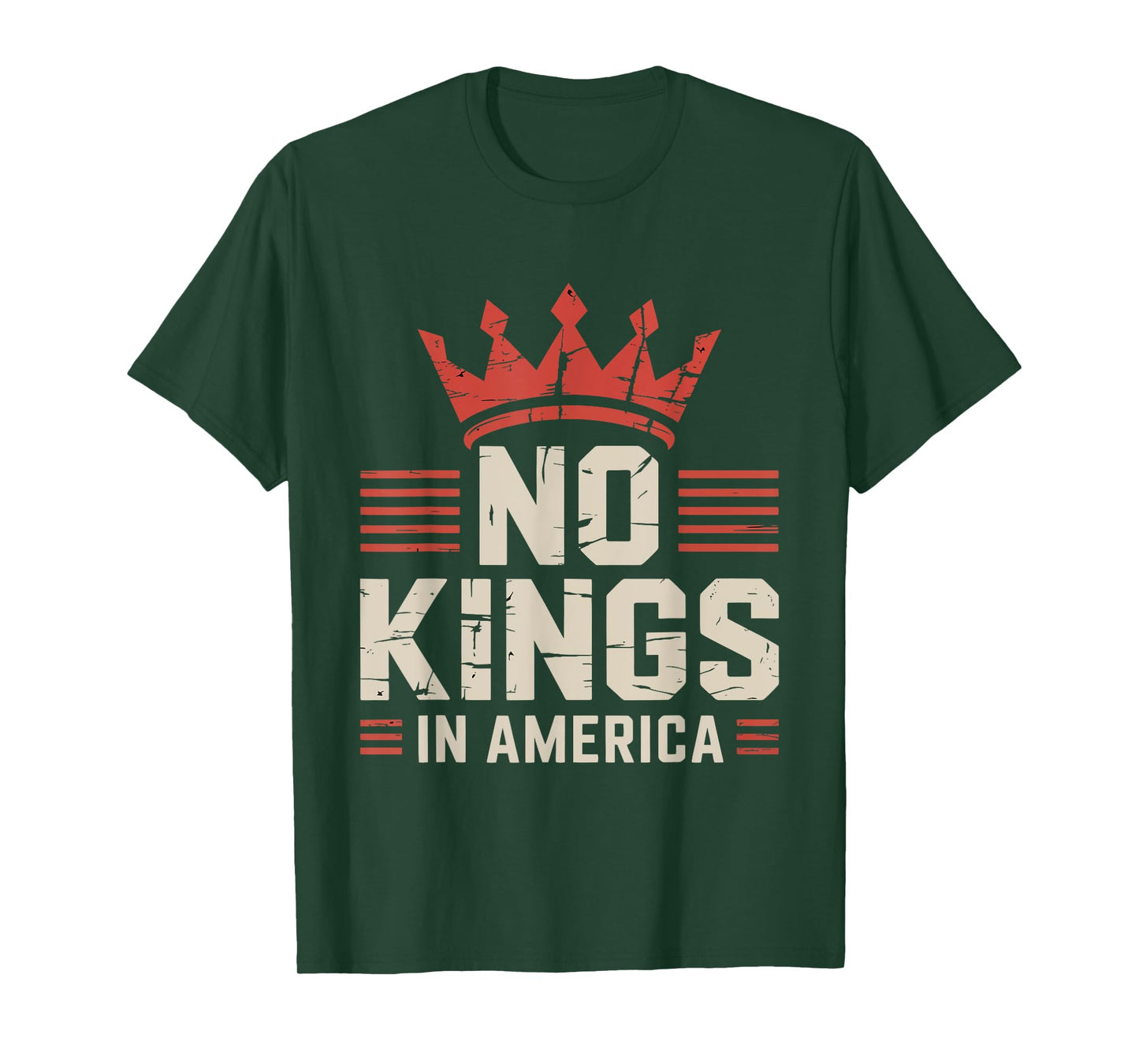 No Kings in America Since 1776 Vintage USA Freedom Liberty T-Shirt