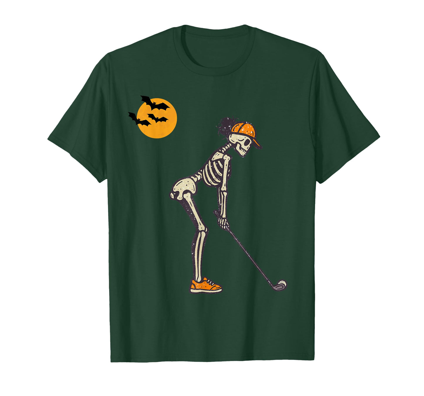Vintage Halloween Skeleton Golf Funny Spooky Costume T-Shirt