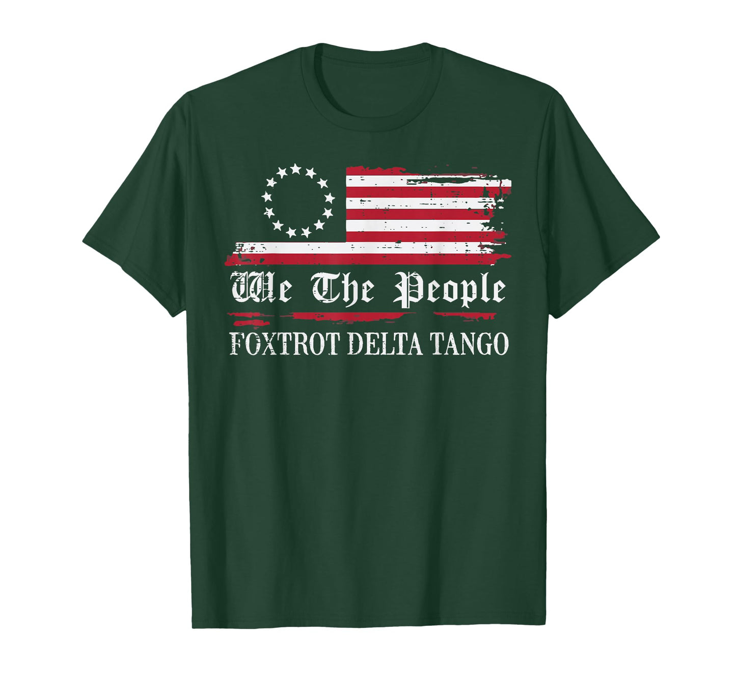 Foxtrot Delta Tango Flag We The People Resist Men Women T-Shirt