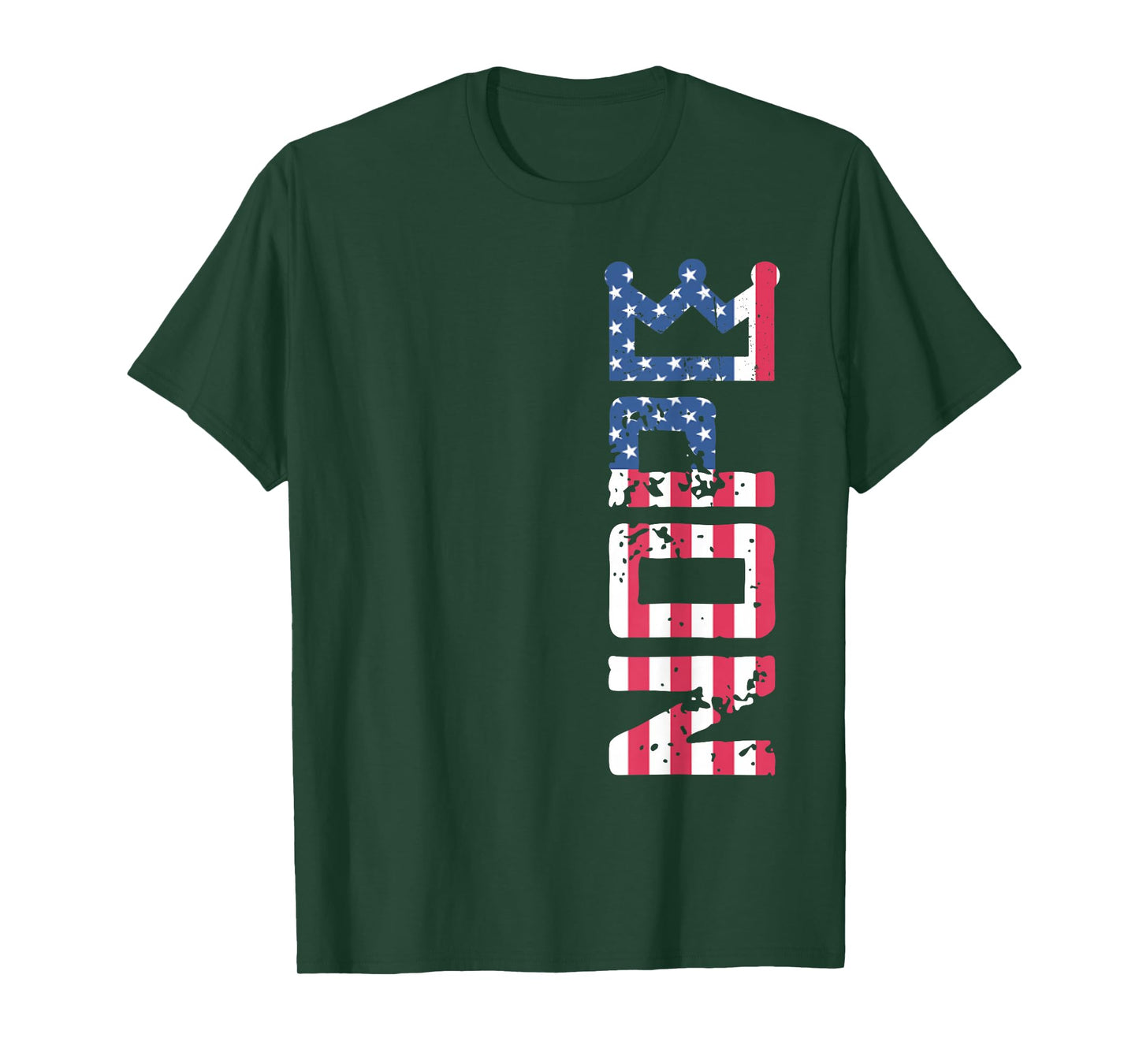 Vintage No Kings in America Nope Vertical Sign US Flag T-Shirt