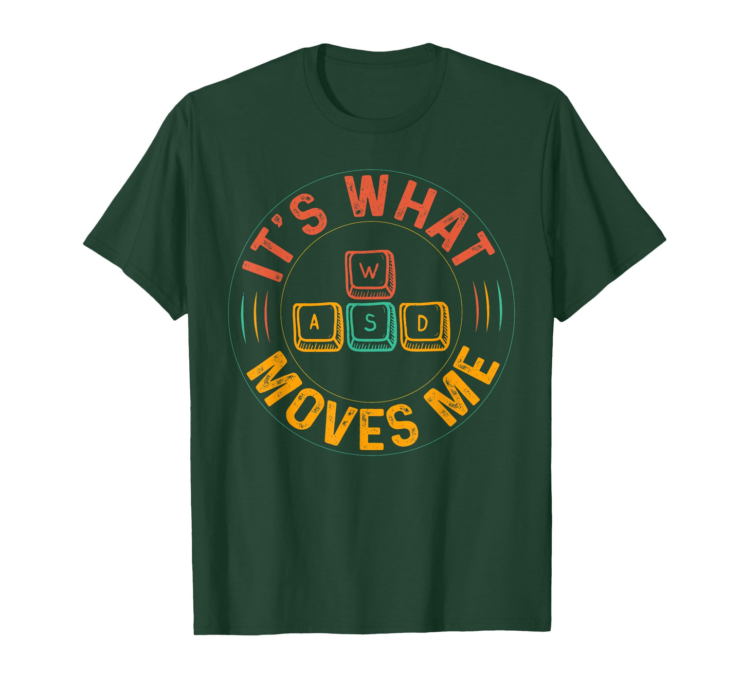 WASD PC Gamer Gifts Video Gaming Boys Men Vintage Gift Women T-Shirt