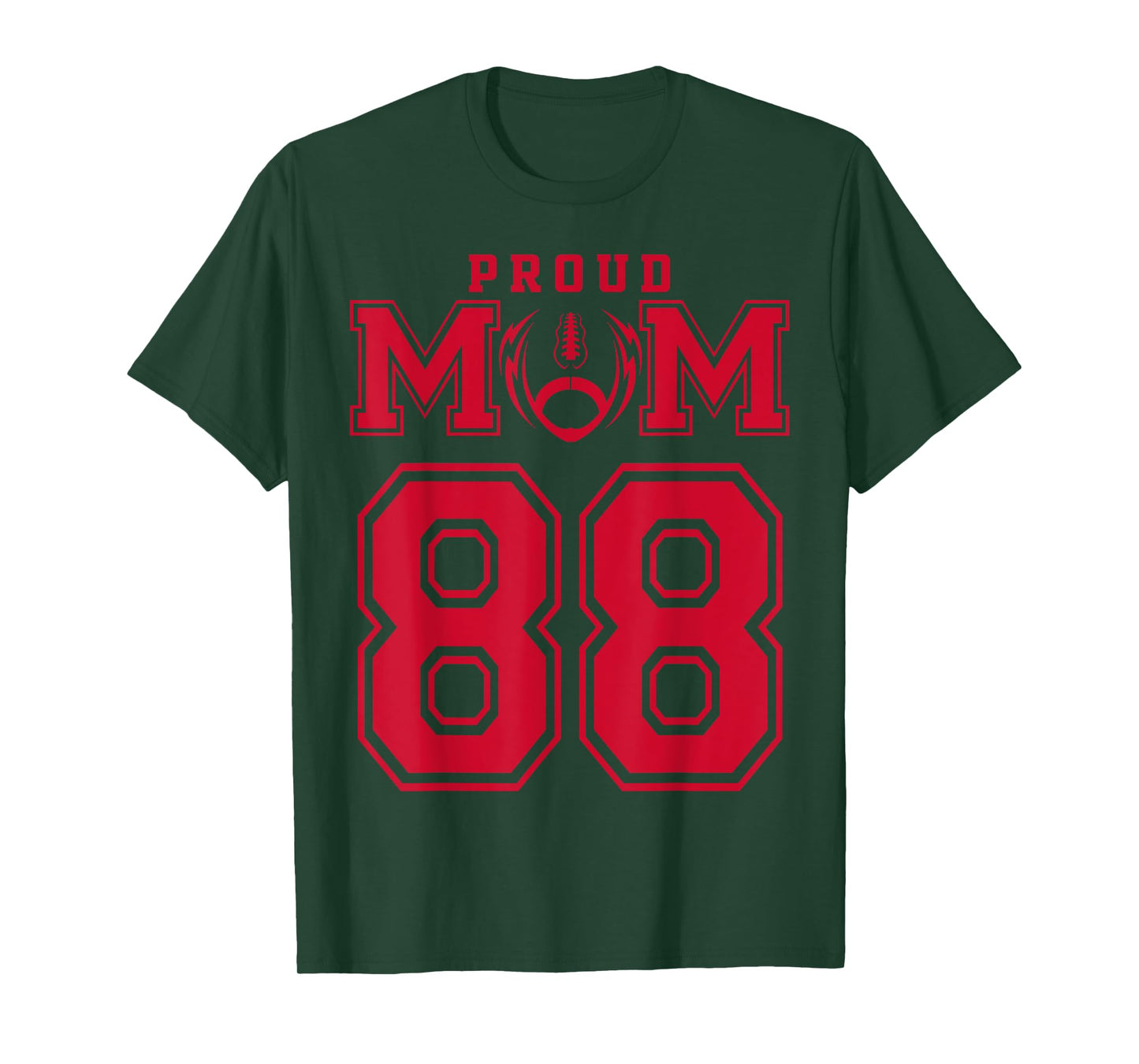 Custom Proud Football Mom Number 88 R Personalized T-Shirt