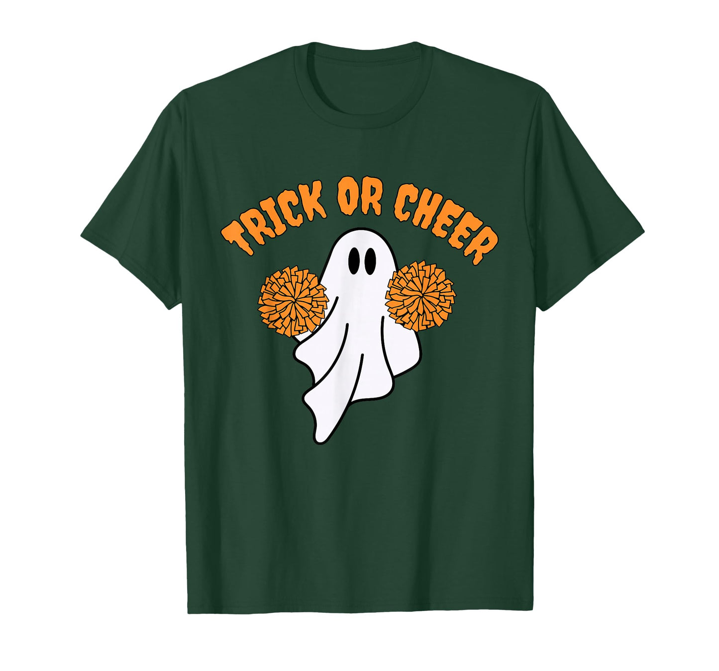 Cute Cheerleader Ghost Cheerleading Trick Or Treat Halloween T-Shirt