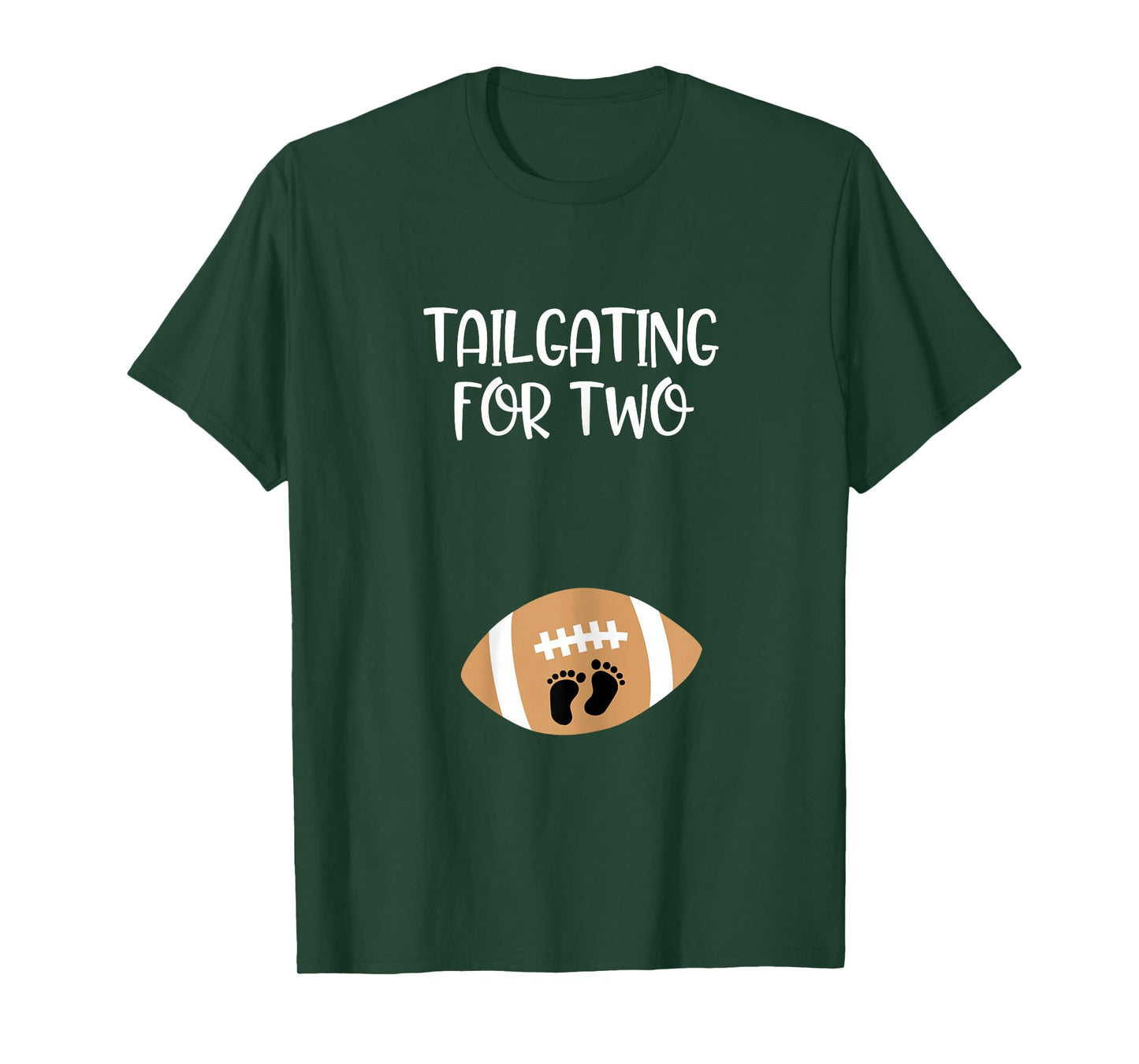 Tailgating for Two Football Game Day Pregnant Expecting Mom T-Shirt