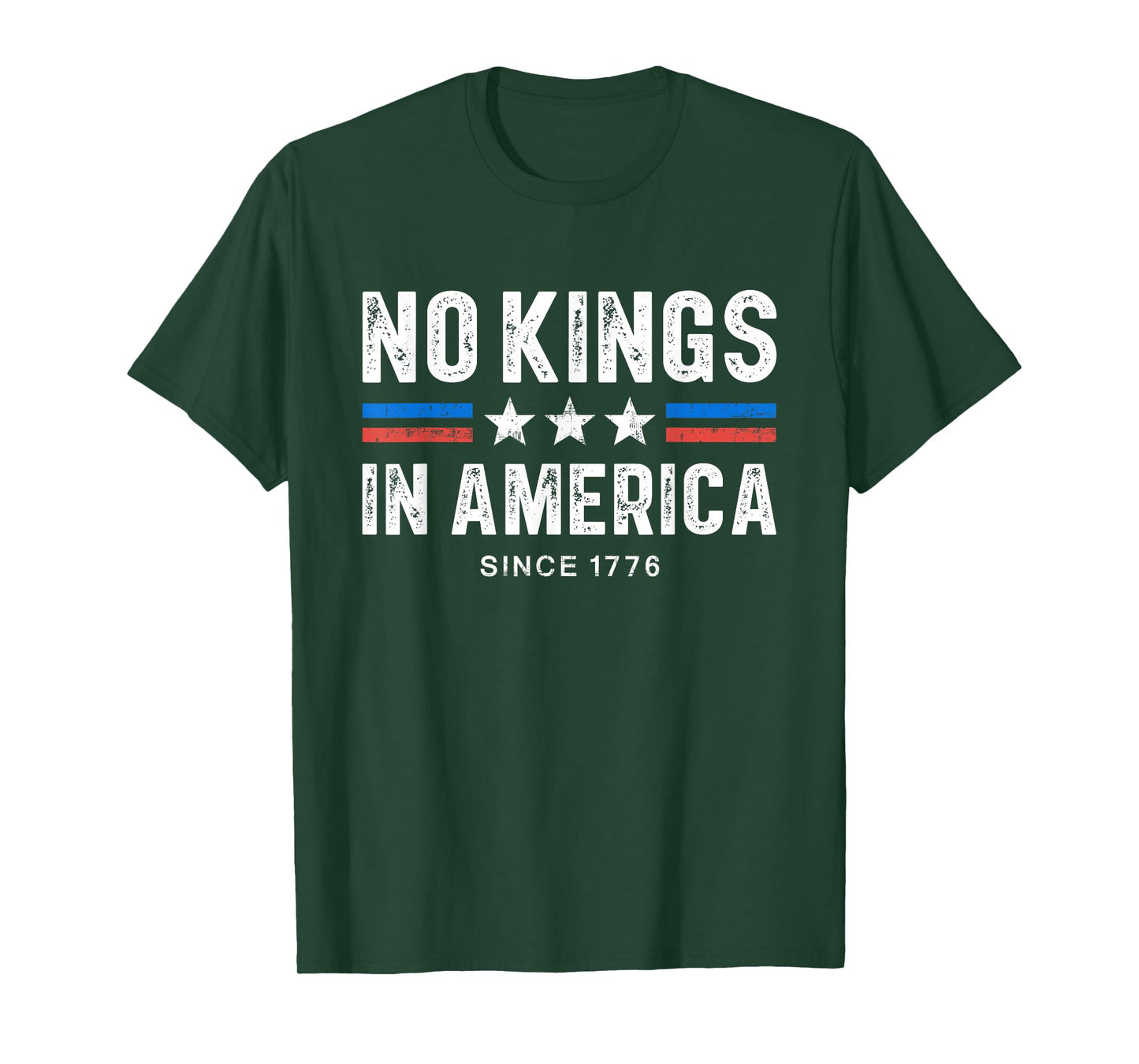No Kings in America Since 1776 Vintage Simple Democracy T-Shirt