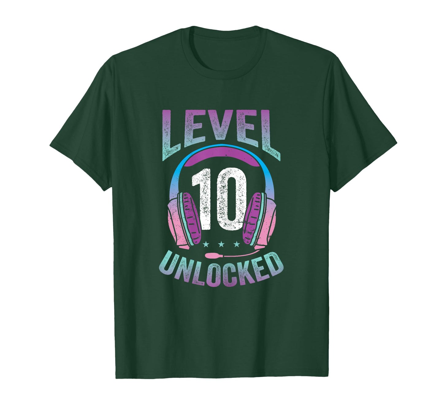 Gamer Girl Level 10 Unlocked Video Game 10th Birthday Gift T-Shirt