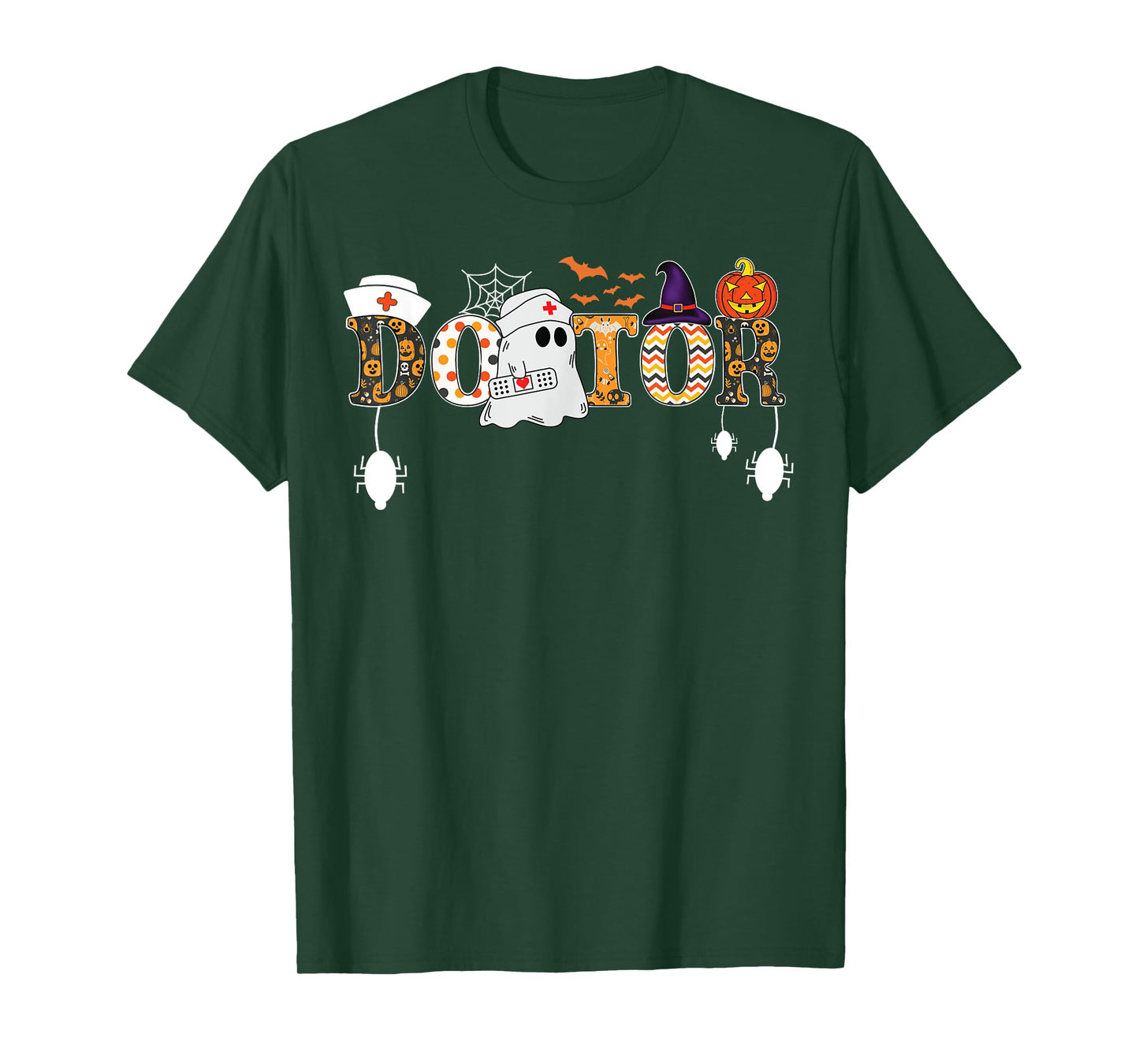 Halloween Doctor Halloween Scrub Tops Nursing Ghost Women's T-Shirt