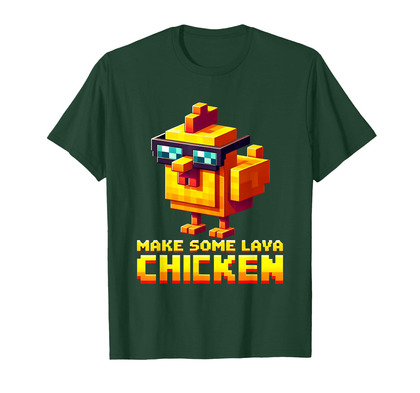 Chicken Make Some Pixel Art Funny Game Humor Meme T-Shirt