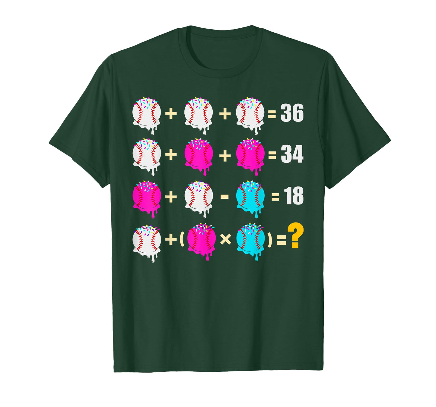 Funny Six Seven Ice Cream Logic Math Puzzle Equation Meme T-Shirt
