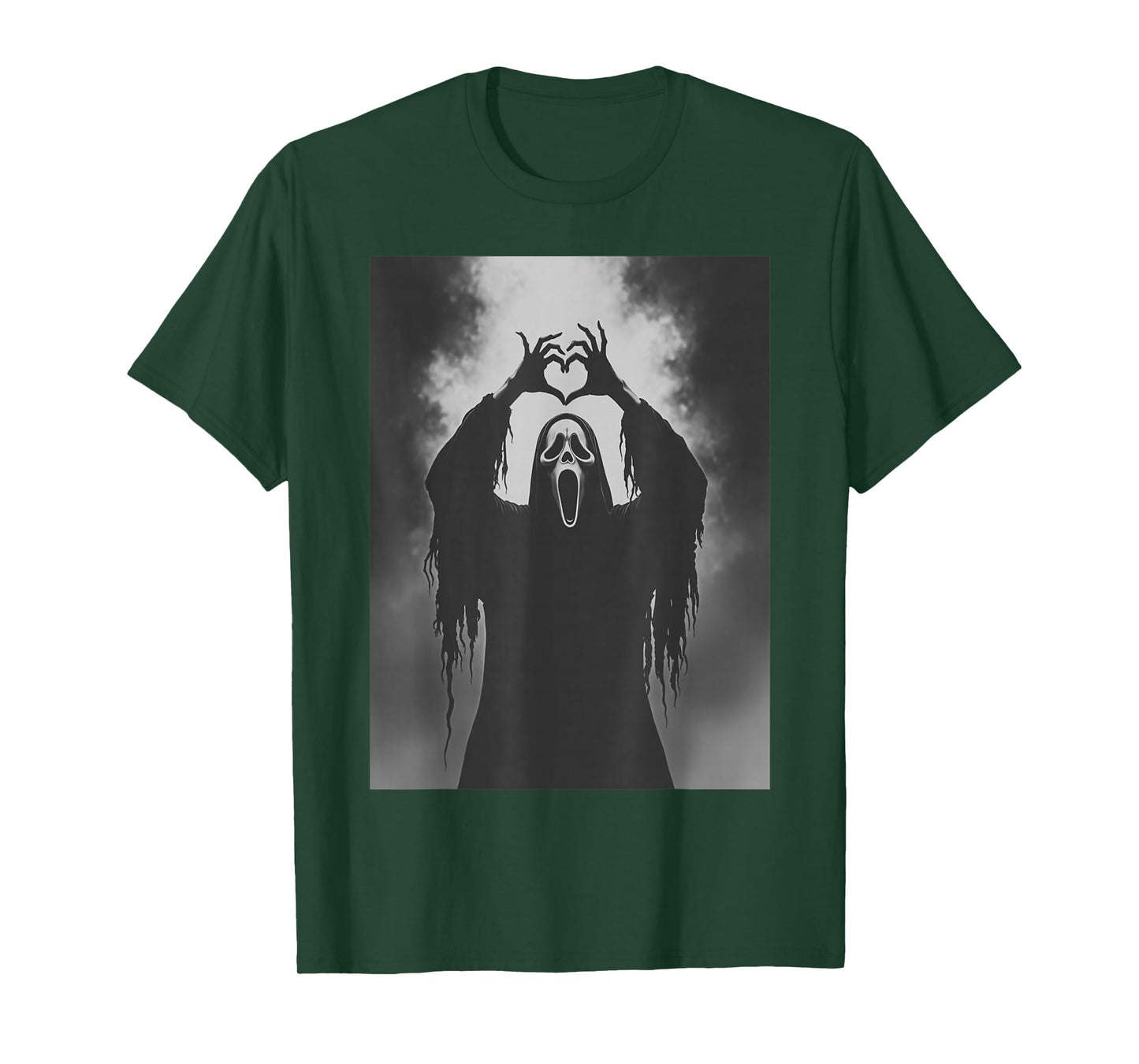 Funny Ghost Hand Heart Sign Spooky Costume Halloween Ghost T-Shirt