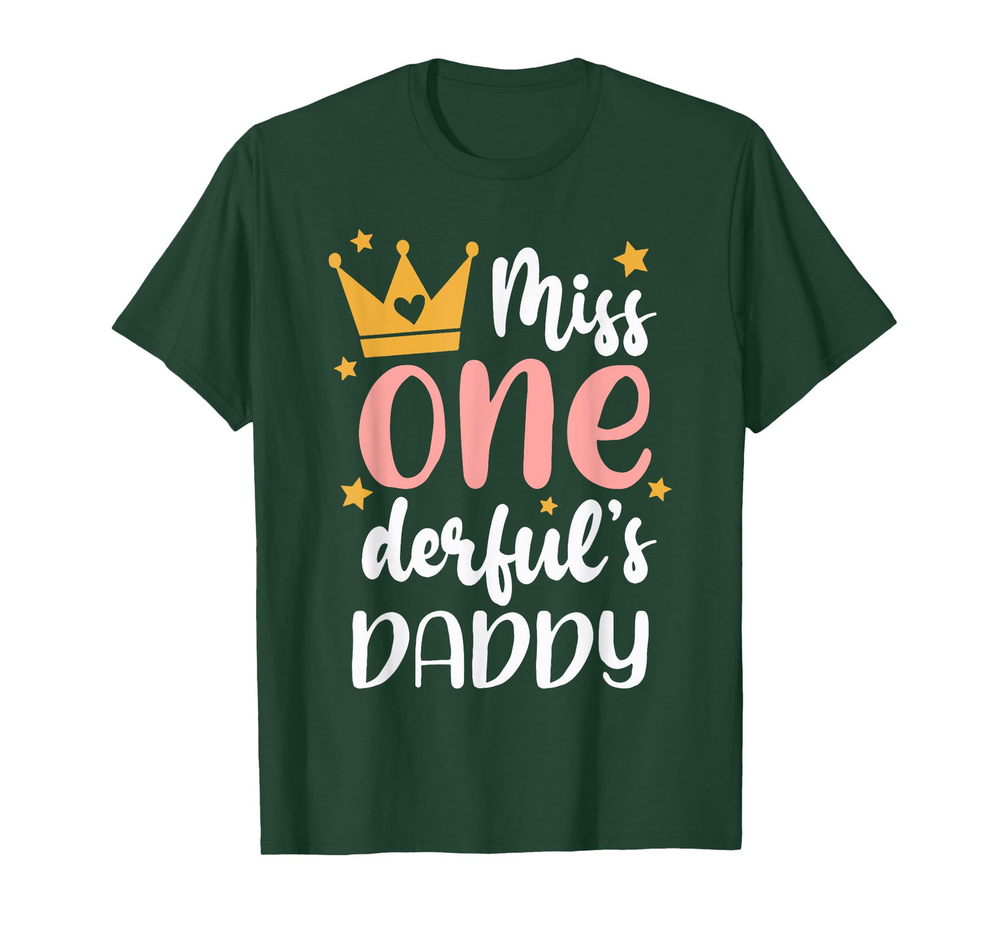 Daddy of Miss Onederful 1st Birthday Girl Family Matching T-Shirt