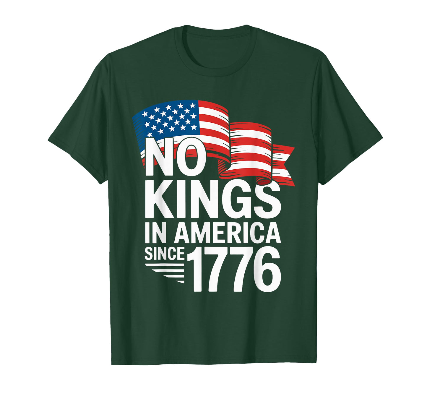 No Kings In America Since 1776 Pro Democracy Protest Sign T-Shirt
