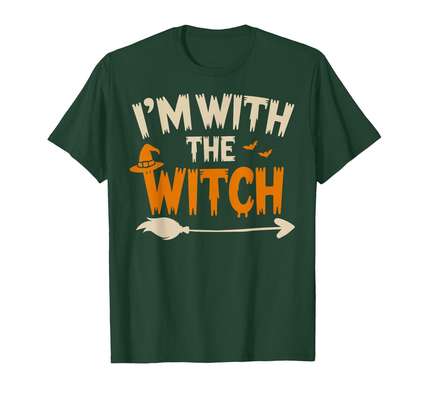 I'm with The Witch Funny Husband Halloween Costume Couple T-Shirt