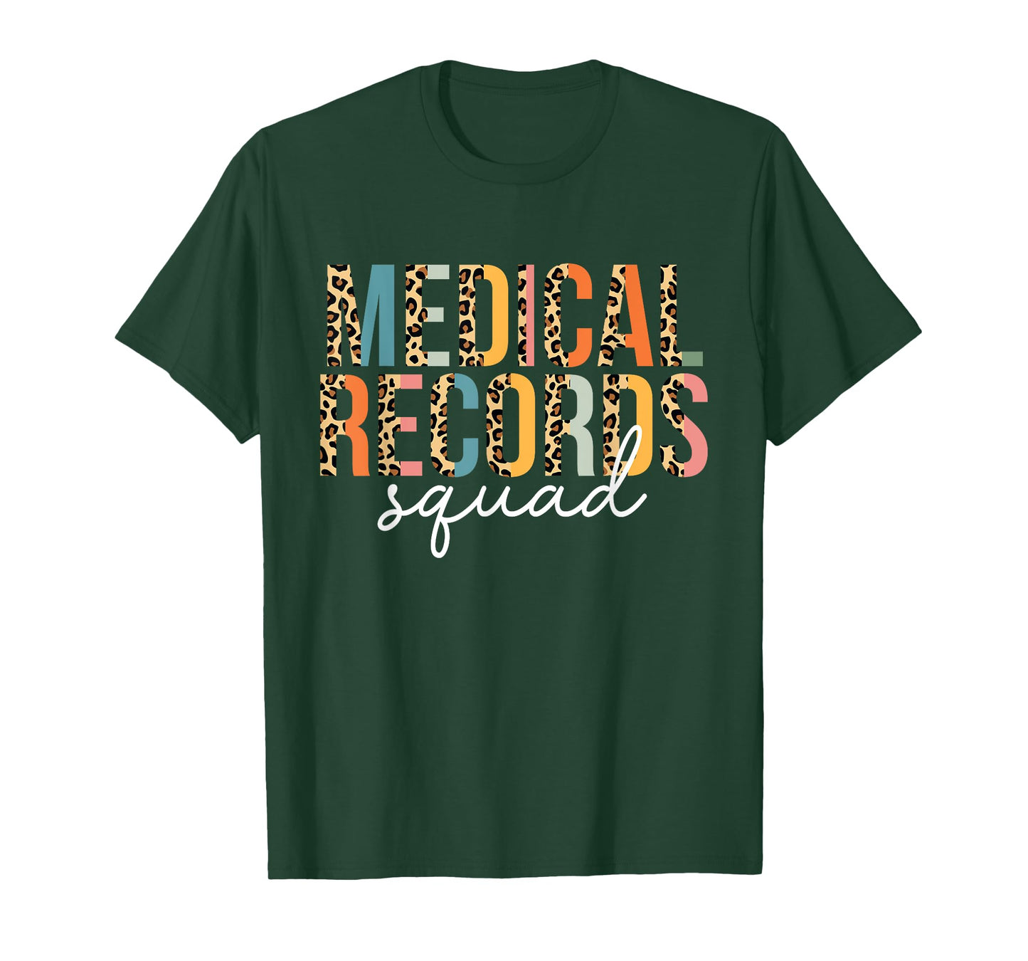Medical Records Squad Clerk Director Leopard T-Shirt