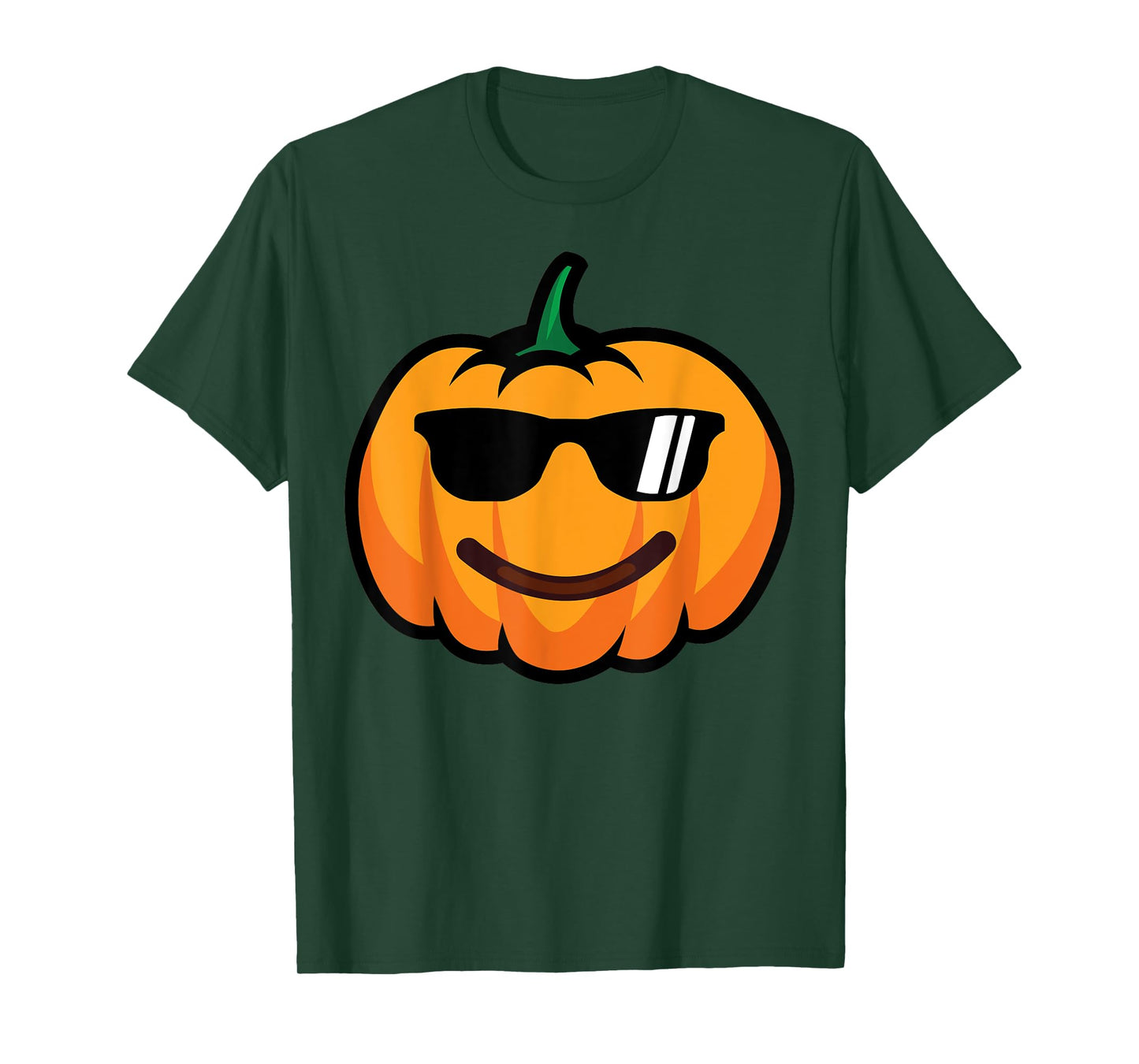 Halloween Pumpkin Smile Face Sunglasses Costume Funny T-Shirt