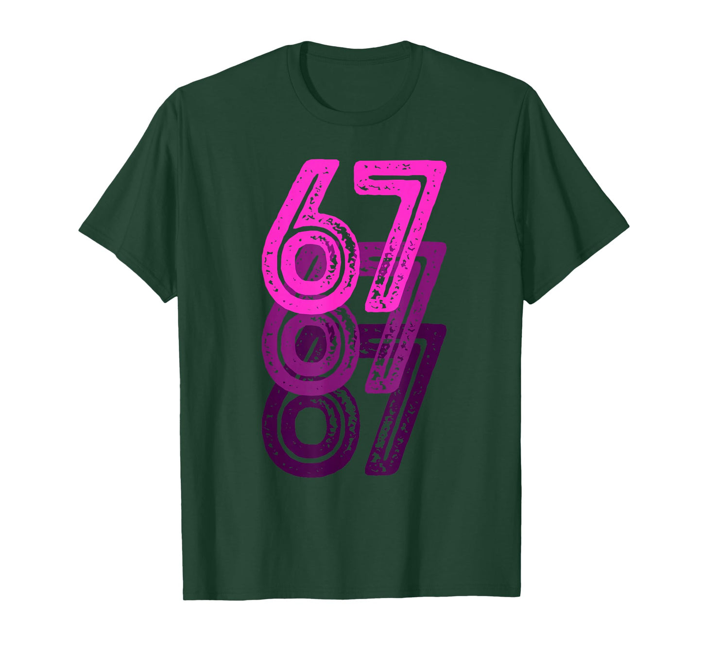 Number 67 Pink Best Classic College Style Birthday Funny T-Shirt