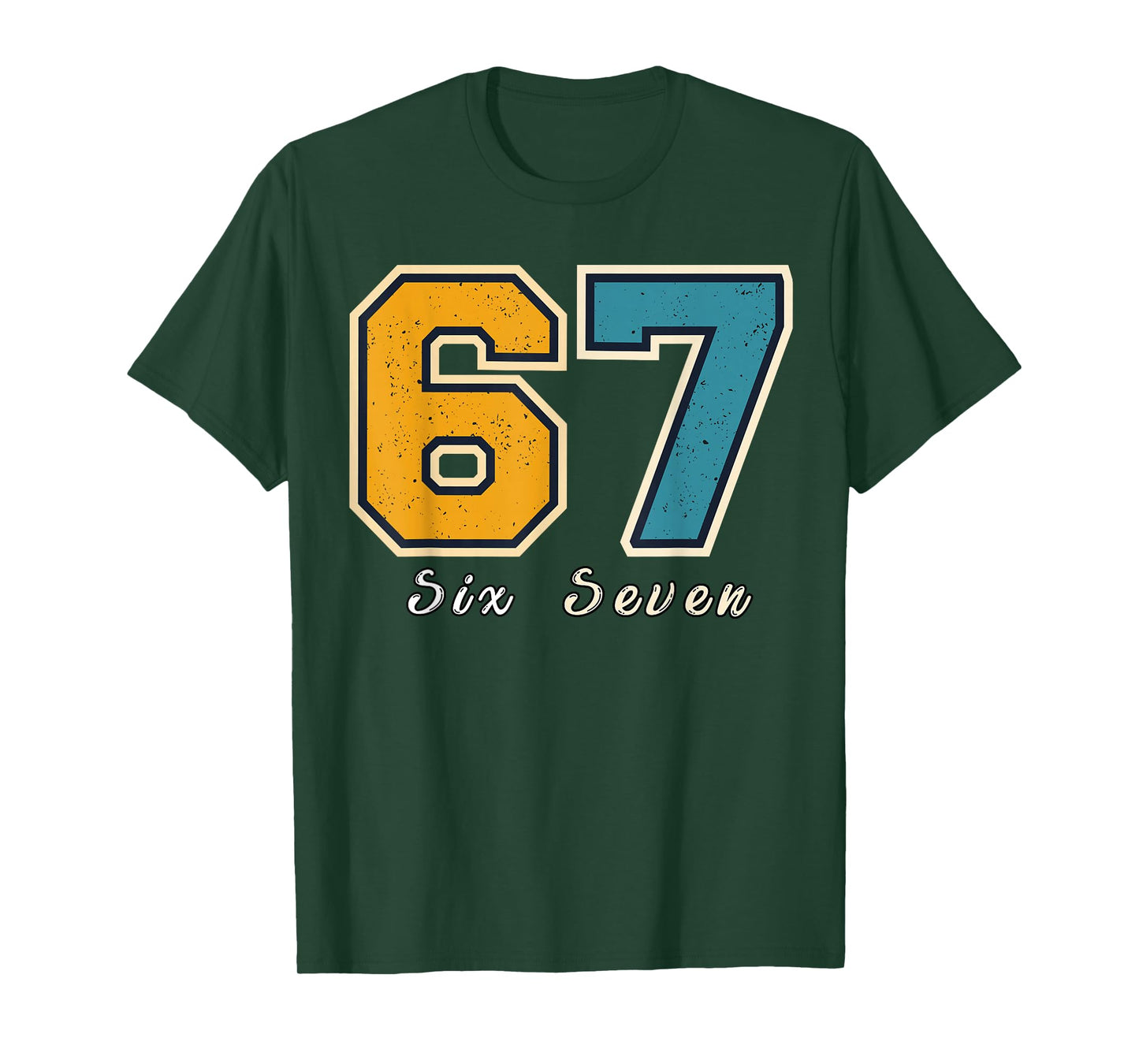 Funny Six Seven 6 7 Meme Gen Alpha Slang T-Shirt