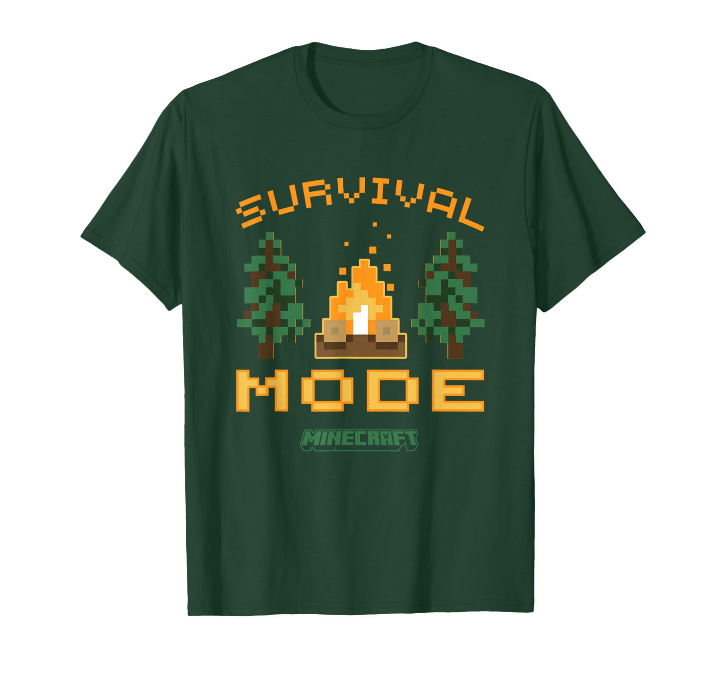 Minecraft Survival Mode Campfire In The Woods T-Shirt