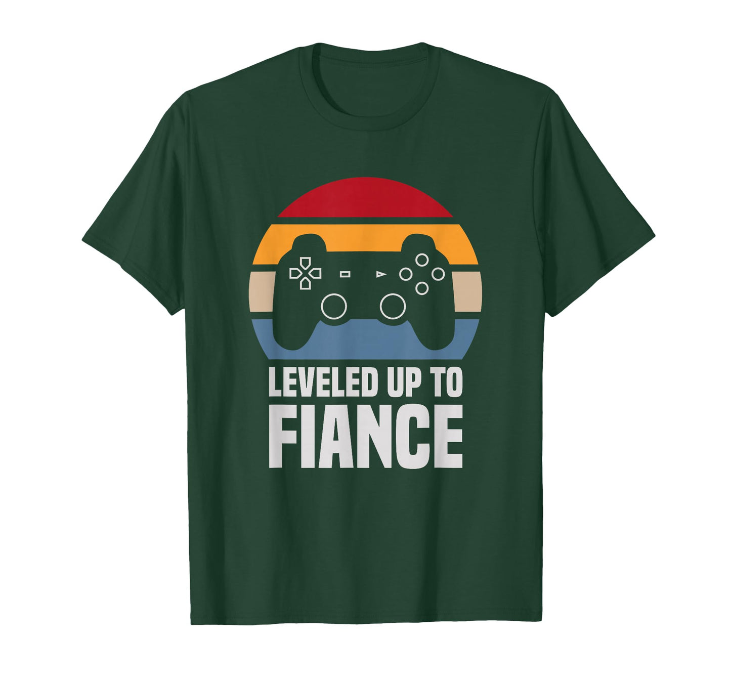 Leveled Up To Fiance Gifts For Him Newly Engaged Couple T-Shirt