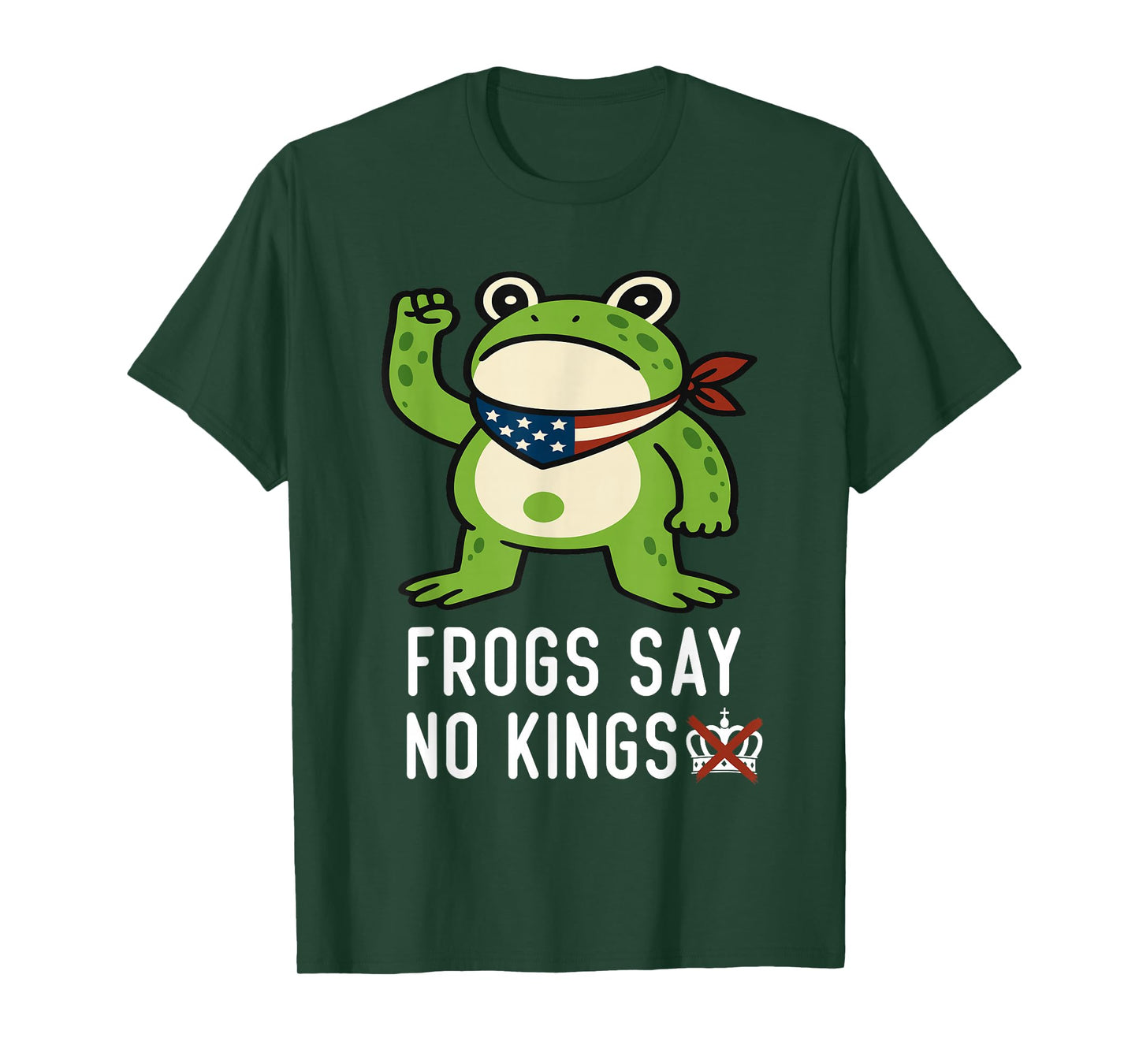 Frogs Says No Kings Funny Portland Protest Art T-Shirt