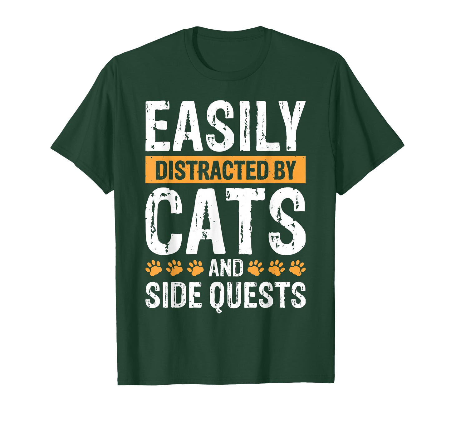 Easily Distracted By Cats And Side Quests T-Shirt
