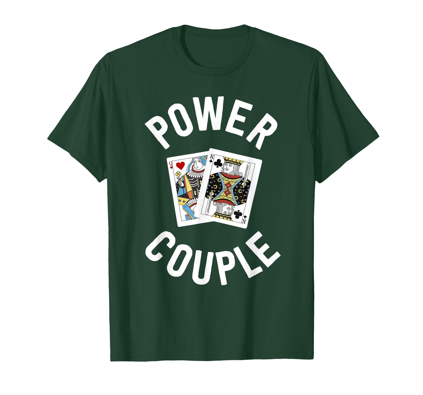 Gifts for Card Players Women Power Couple King Queen T-Shirt