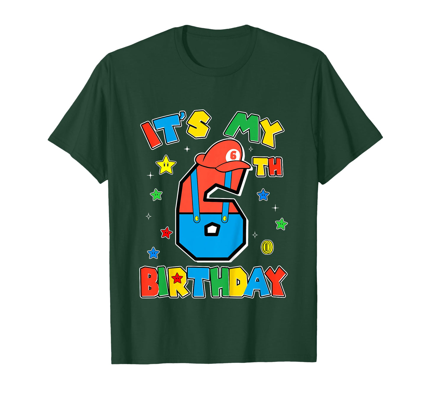 Kids 6th Birthday Boy Super Gamer Gaming Theme B-day Party Boys T-Shirt