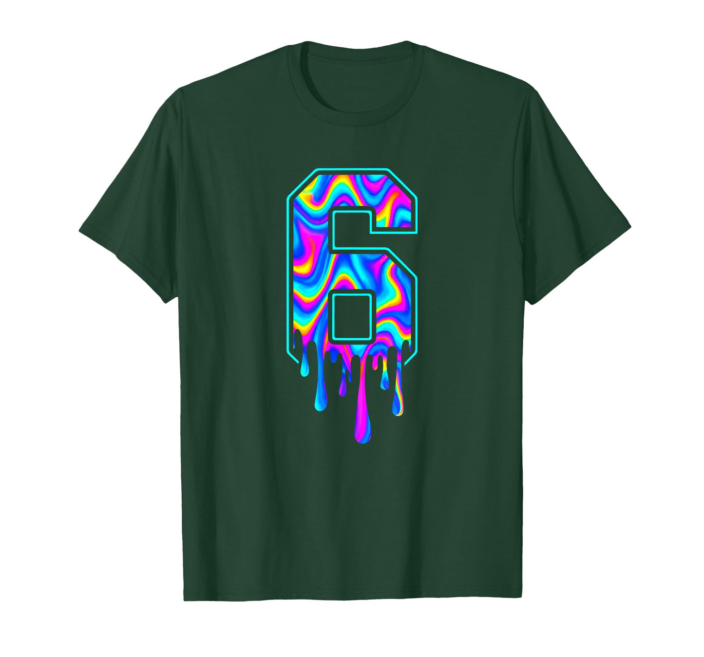 Swirl Rainbow Six Seven Meme 6 7 Halloween Matching 6 T-Shirt