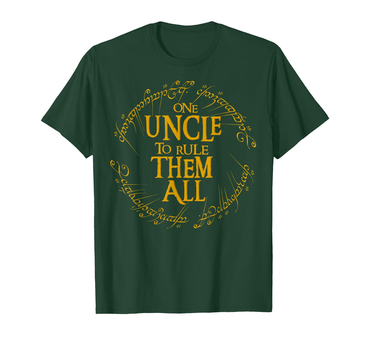 One Uncle to Rule Them All Fun Uncle Nerd Graphic T-Shirt