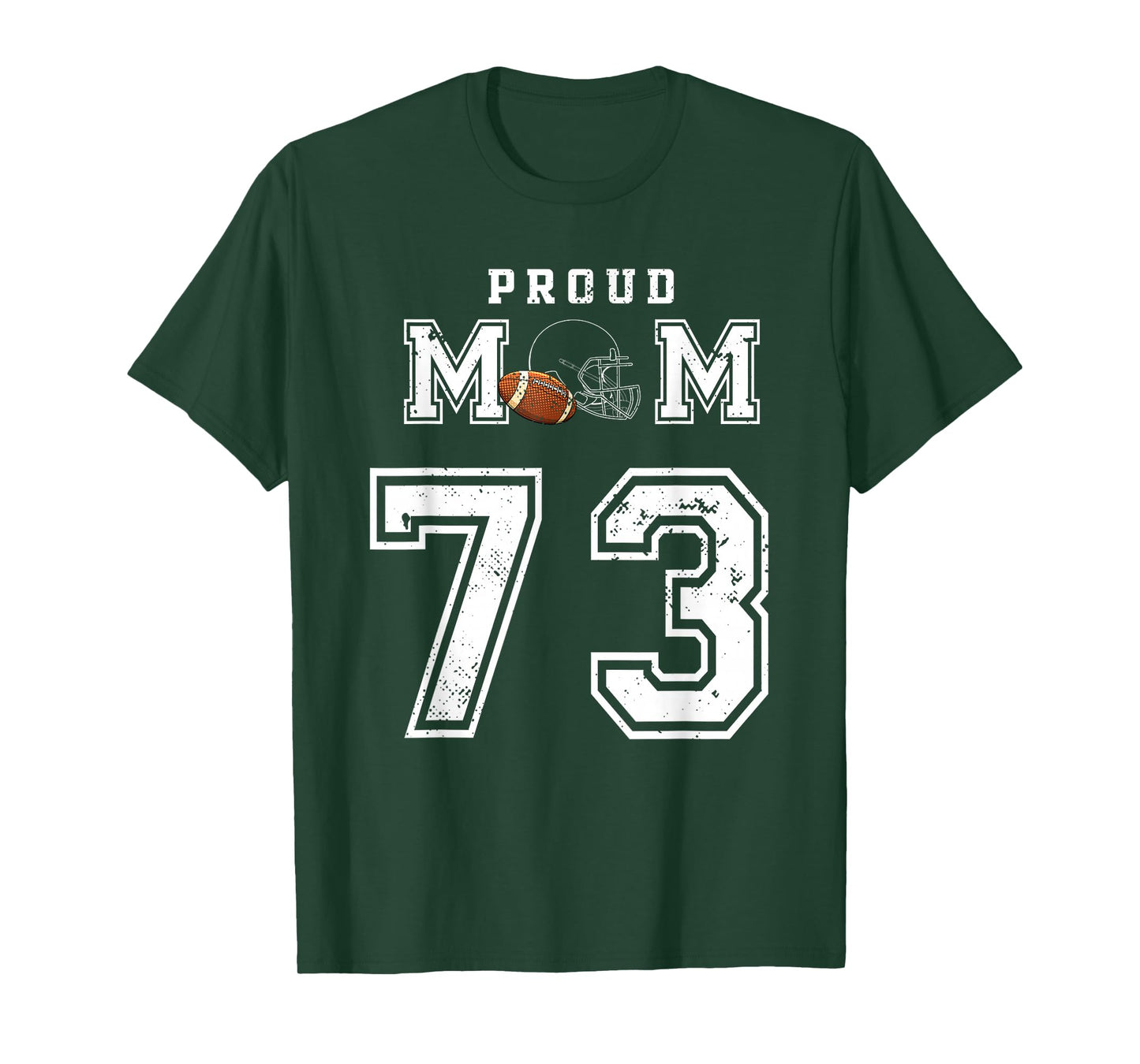 Custom Proud Football Mom Number 73 Personalized For Women T-Shirt