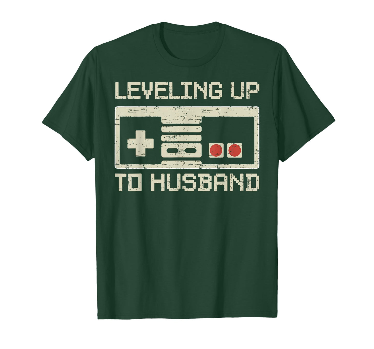 Leveling Up To Husband Gamer Retro Tee Bachelor Party Groom T-Shirt