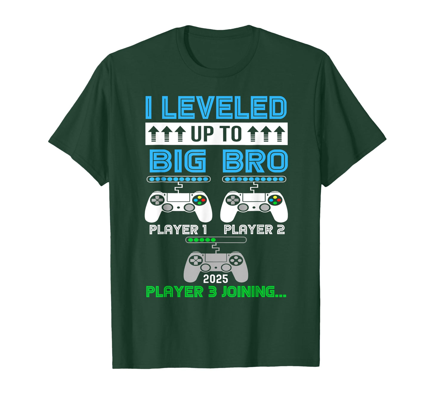 leveled Up To Big Brother Again Big Brother Est 2025 Kids T-Shirt