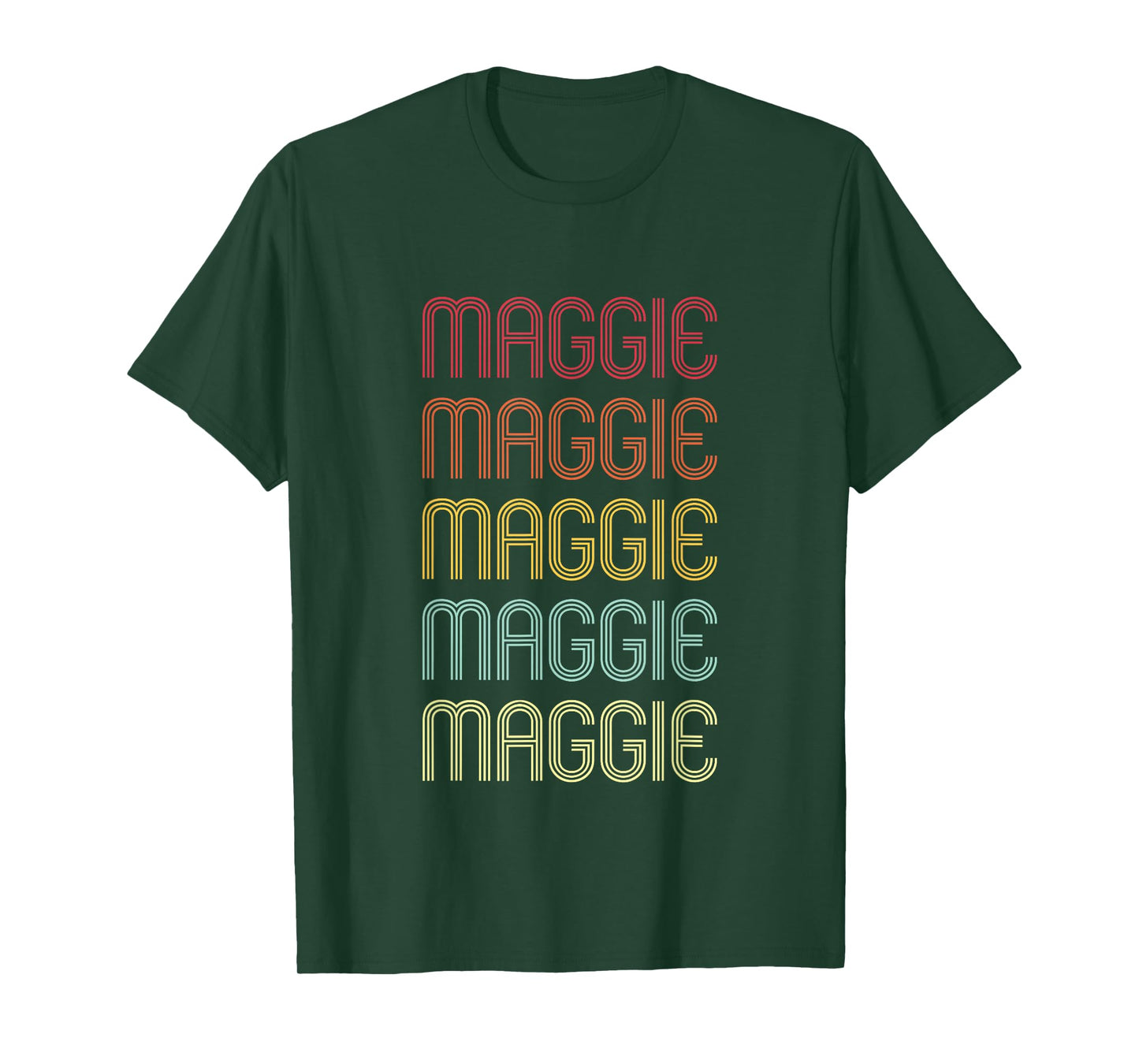Maggie Retro Wordmark Pattern Vintage Personalized 70s T-Shirt
