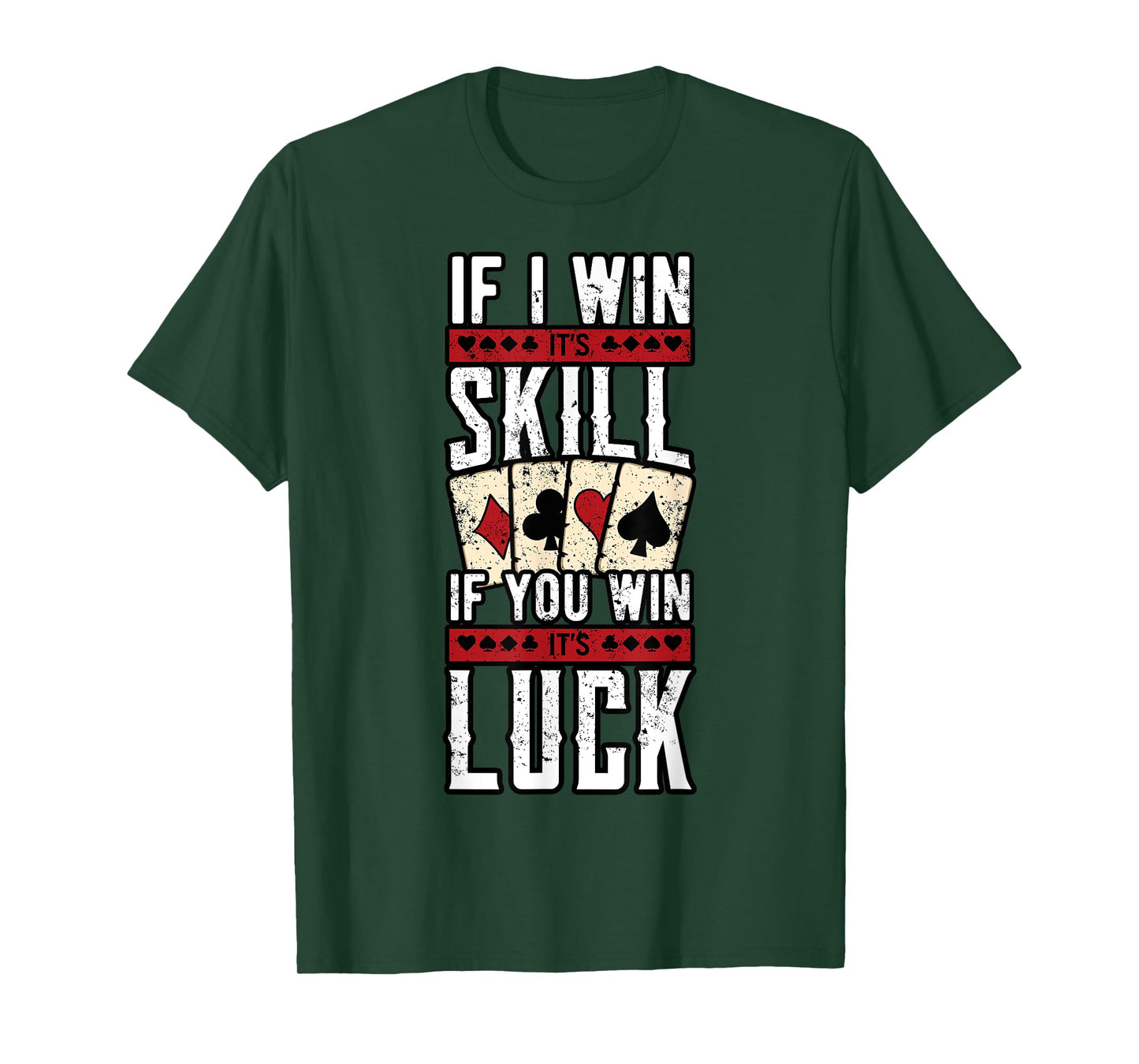 Poker Gambling Gambler Casino Card Game Hand Bluff Fold T-Shirt