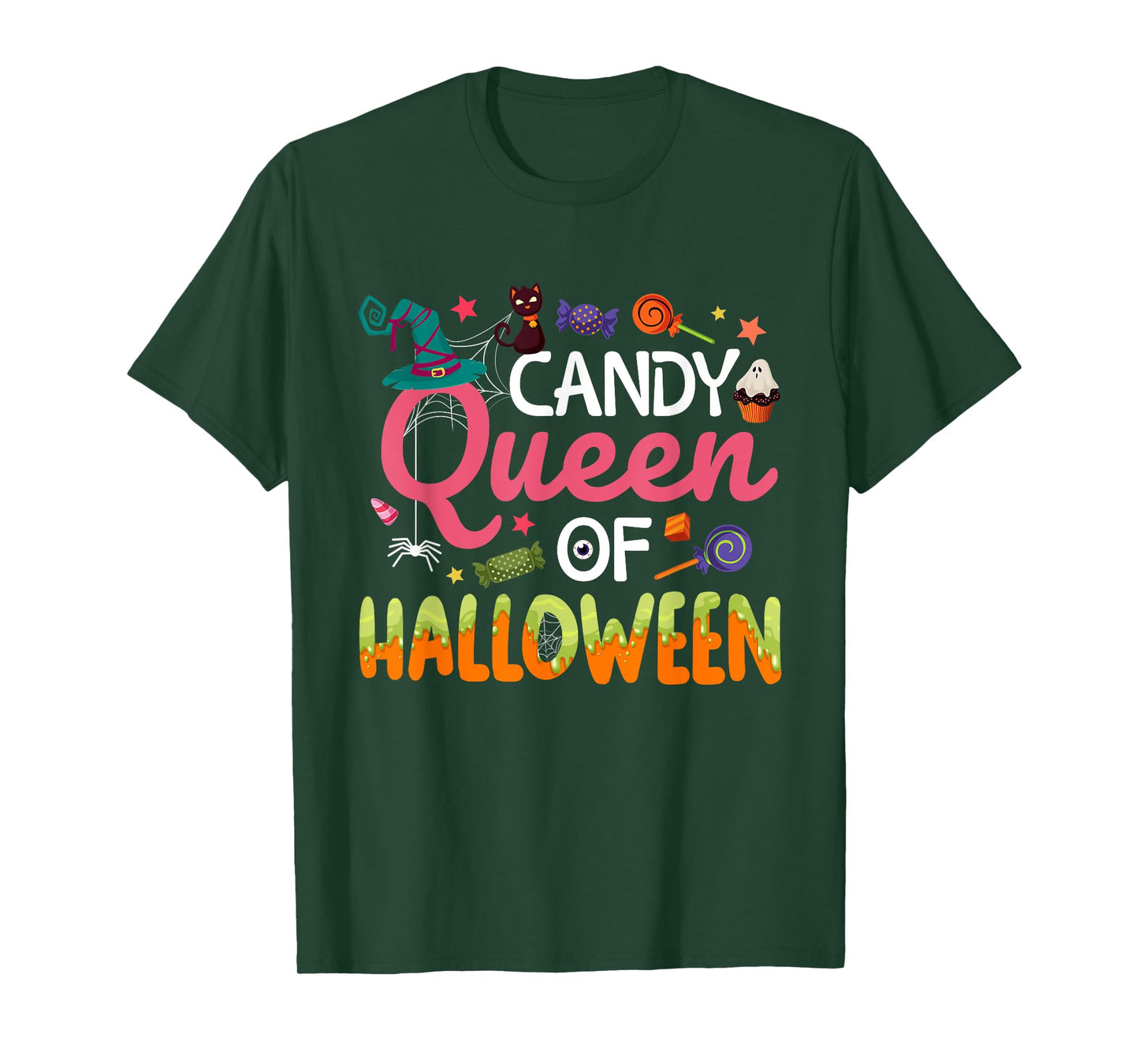 Candy Queen Of Halloween Costume Trick Or Treat Candies T-Shirt