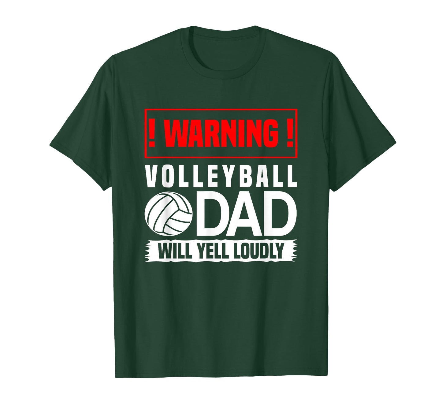 Volleyball Gifts - Warning Dad Will Scream Out Loud T-Shirt