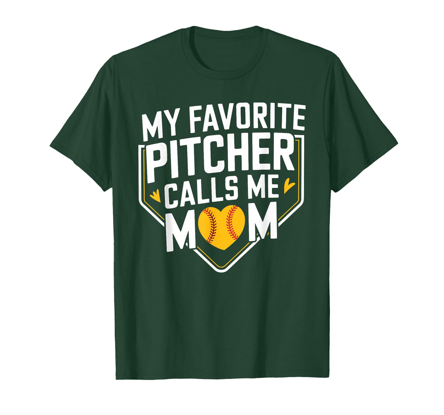 My Favorite Pitcher Calls Me Mom Funny Baseball Mom T-Shirt