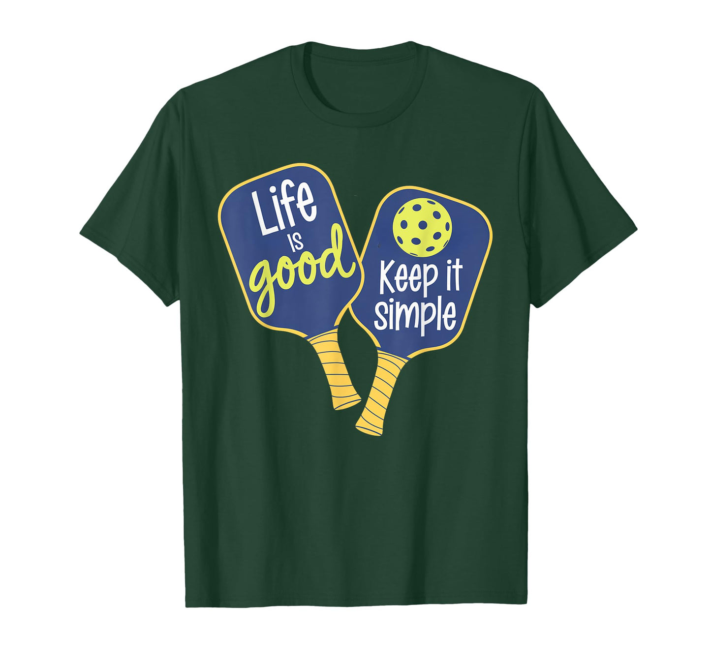 Keep It Simple Pickleball Paddles and Ball Design Sport T-Shirt